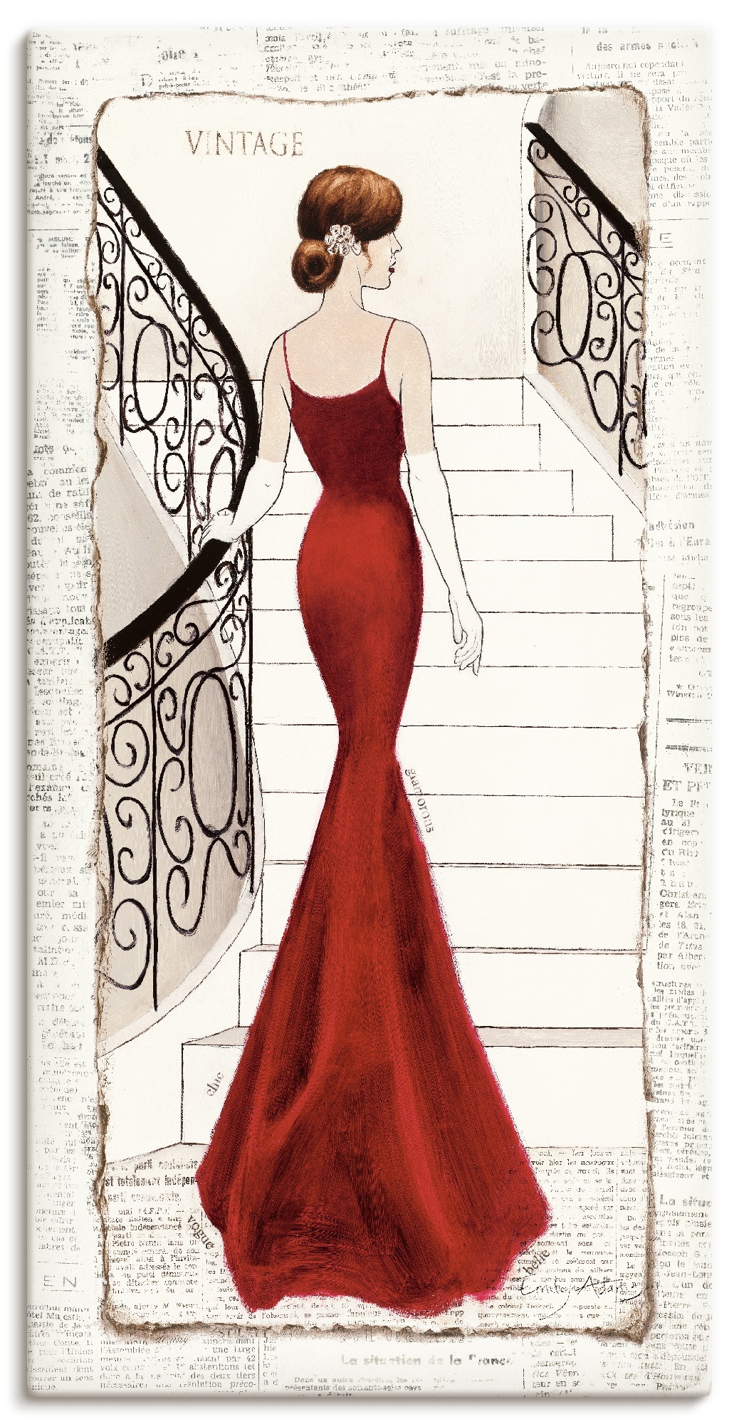 Artland Wandbild »Die schöne in Rot«, Frau, (1 St.), als Leinwandbild,  Wandaufkleber oder Poster in versch. Grössen online bestellen |  Jelmoli-Versand