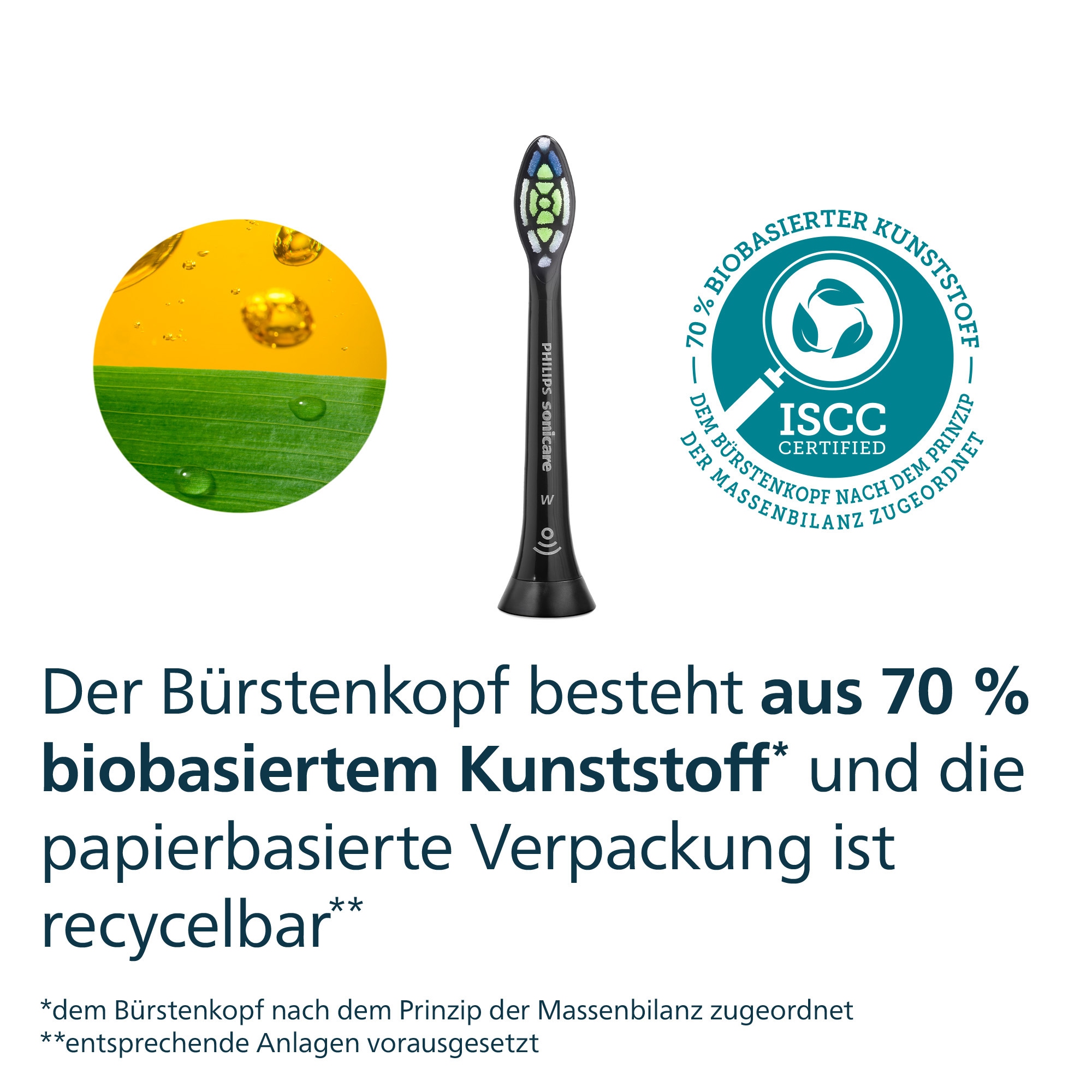Philips Sonicare Aufsteckbürsten »W2 Optimal White«, für weissere Zähne, für jedes Sonicare Handstück