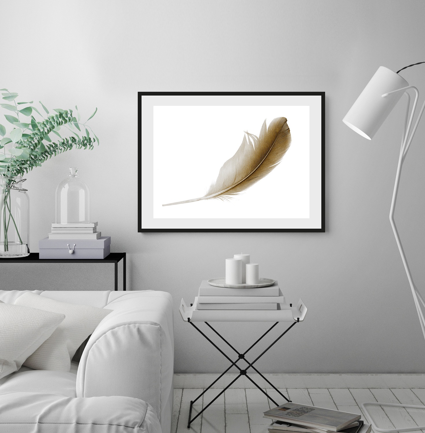 queence Bild "Malena" Federn  Kunst