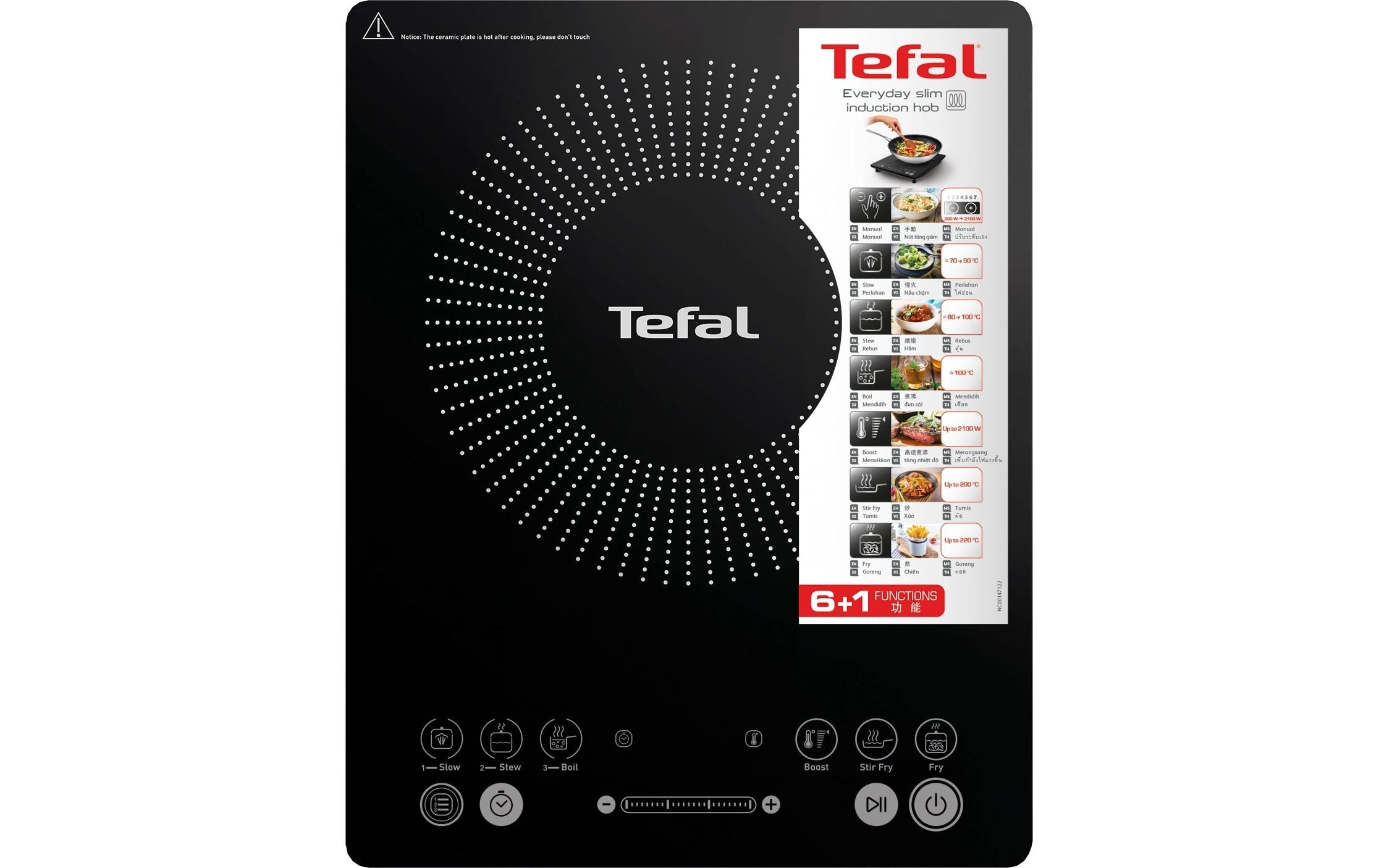 Tefal Einzel-Induktionskochplatte »Everyday Slim IH2108 2100 W«