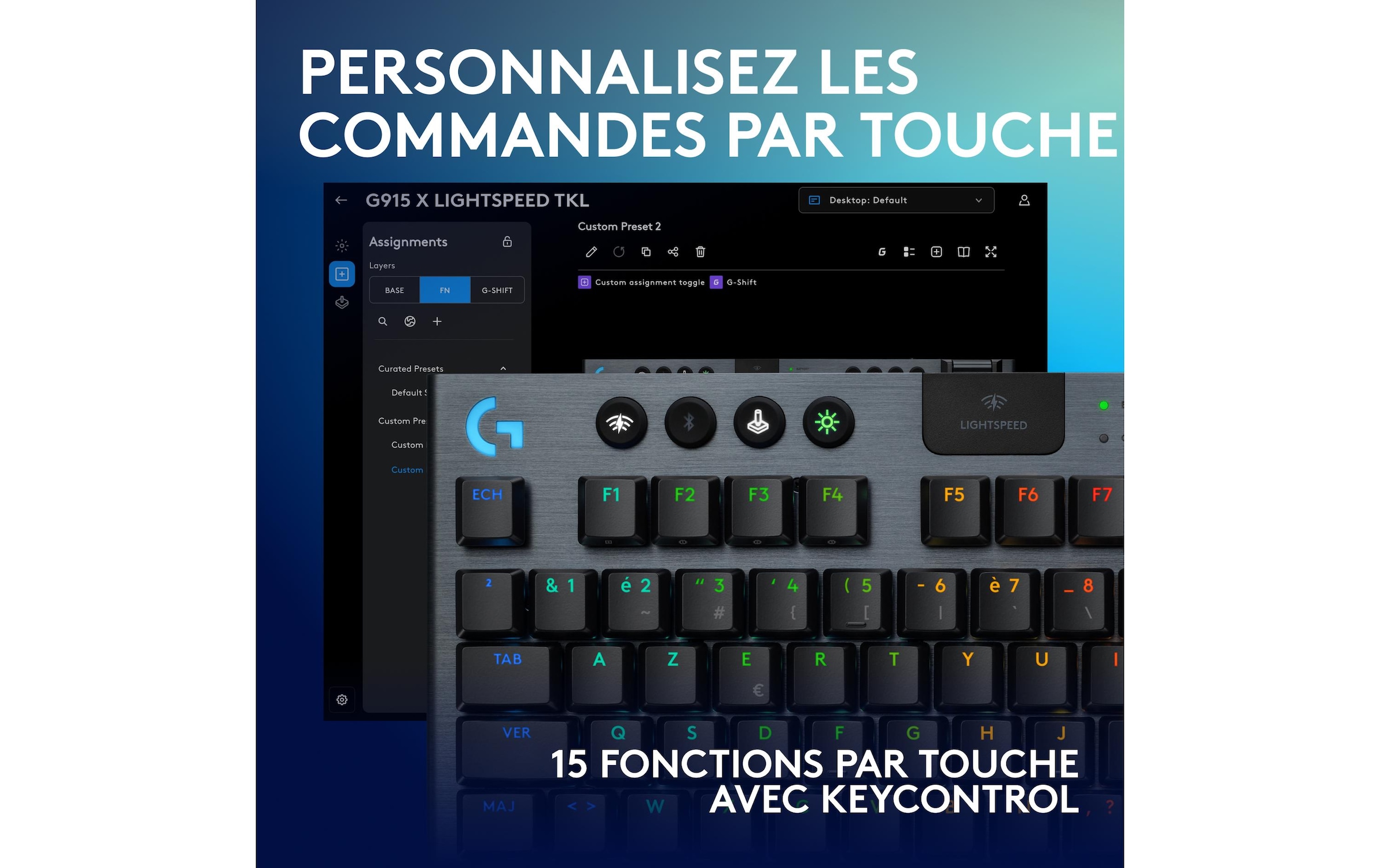 Logitech Gaming-Tastatur »G915 X Lightspeed TKL GL Tactile«