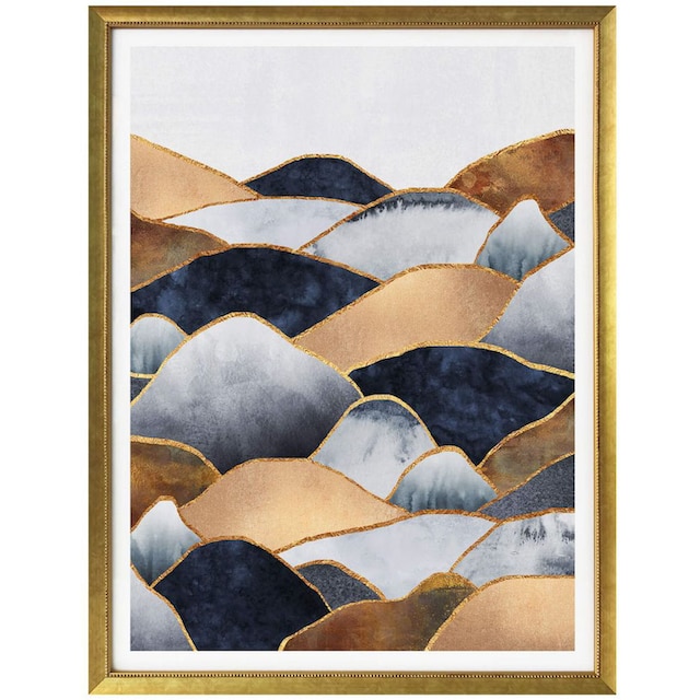 Wall-Art Poster »Gold Effekt Berge Goldene Hügel«, Berge, (1 St.), Poster,  Wandbild, Bild, Wandposter online bestellen | Jelmoli-Versand