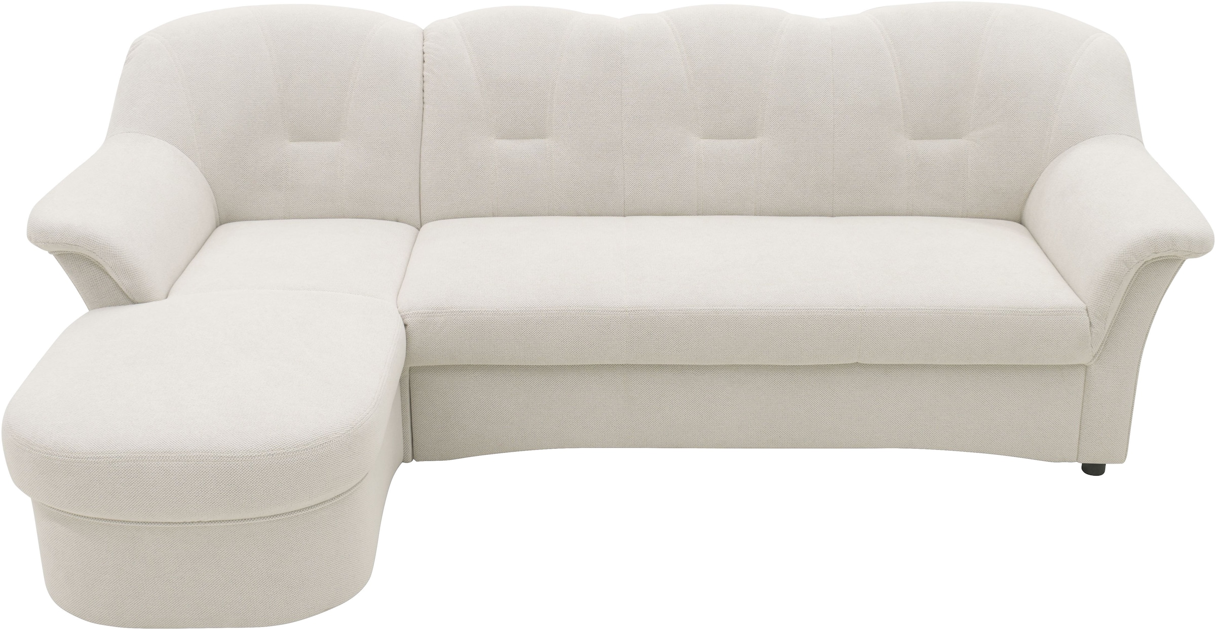 DOMO collection Ecksofa »Flores Schlafsofa, B/T/H: 233/142/86 cm, L-Form«, wahlweise mit Bettfunktion, wahlweise mit Federkern, auch in Leder