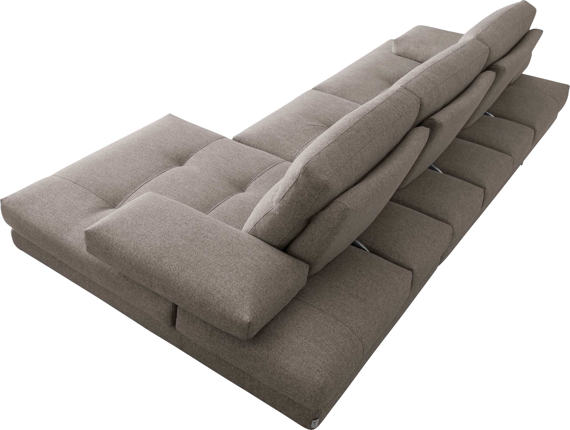 CALIA ITALIA Ecksofa »Toby Wing, L-Form, Designsofa mit sensationellem Sitzkomfort«, inklusive Sitztiefenverstellung, Füsse in chrom glänzend
