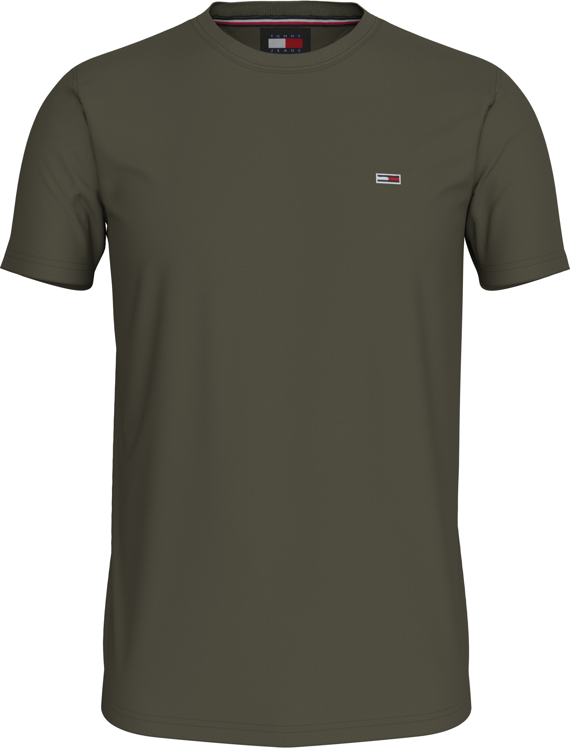 Tommy Jeans T-Shirt »TJM ESSENTIAL SOLID TEE«, mit Rundhalsausschnitt und dezenter Logo-Flag