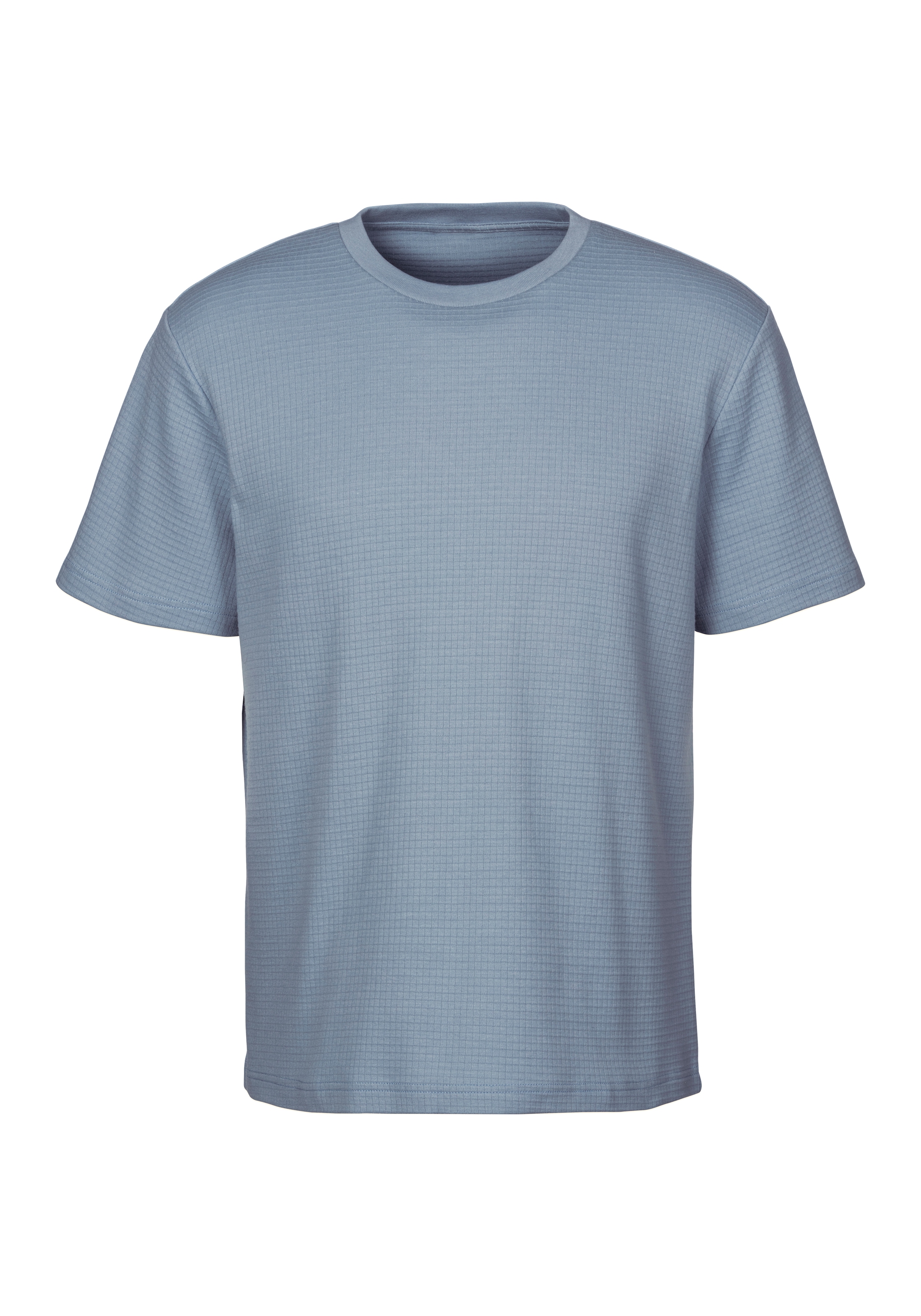 John Devin T-Shirt »mit Struktur«, Rundhalsshirt mit Struktur aus Baumwoll-Mix