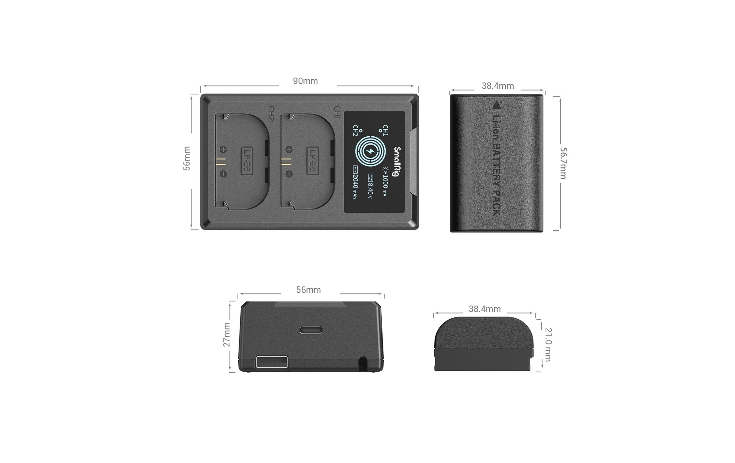 Kamera-Akku »Smallrig LP-E6NH Akku und Charger Kit«, 7,2 V