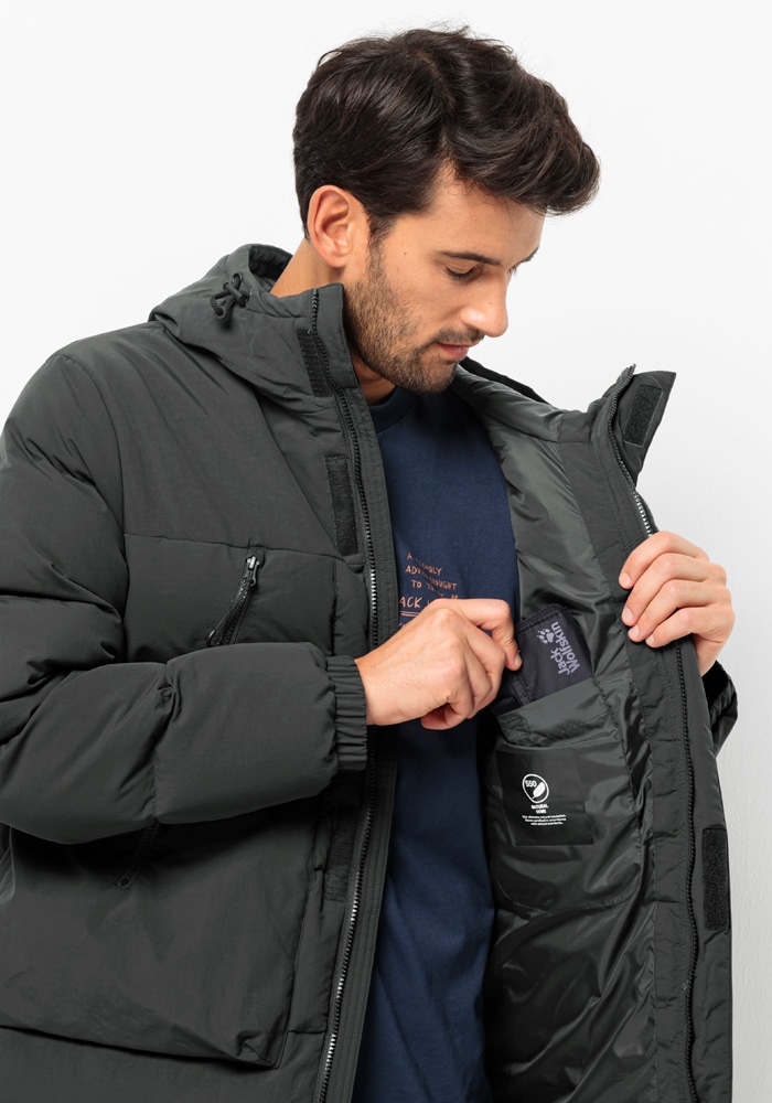 Jack Wolfskin Daunenjacke »DELLBRUECK LONG JKT«, mit Kapuze