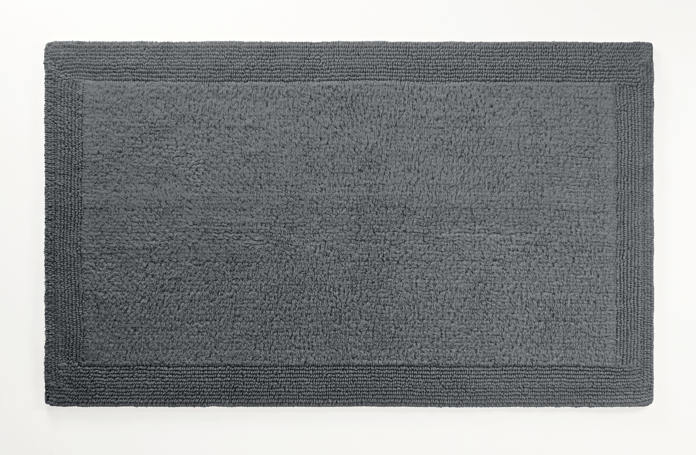 my home Badematte »Kapra, Badvorleger, Badezimmer Teppich«, beidseitig nutzbar-fussbodenheizungsgeeignet-strapazierfähig, mit Bordüre, Badteppich, Badematte, Baumwolle