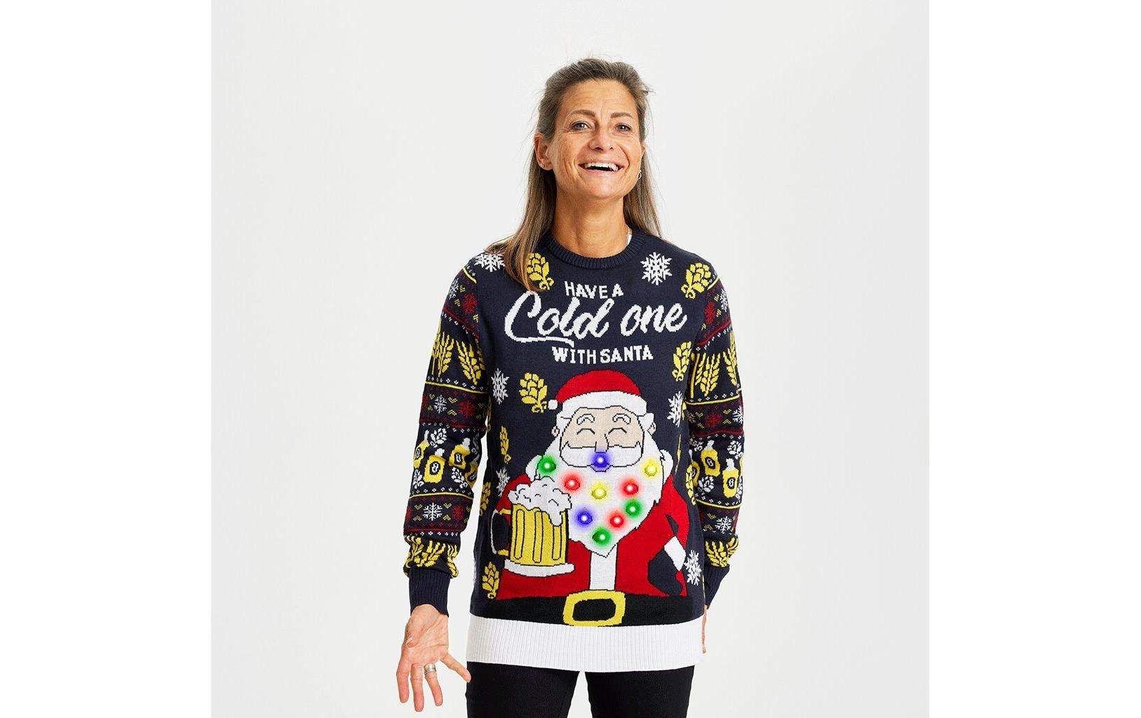 Weihnachtspullover »Christmas Sweats Have a Cold One With Santa«