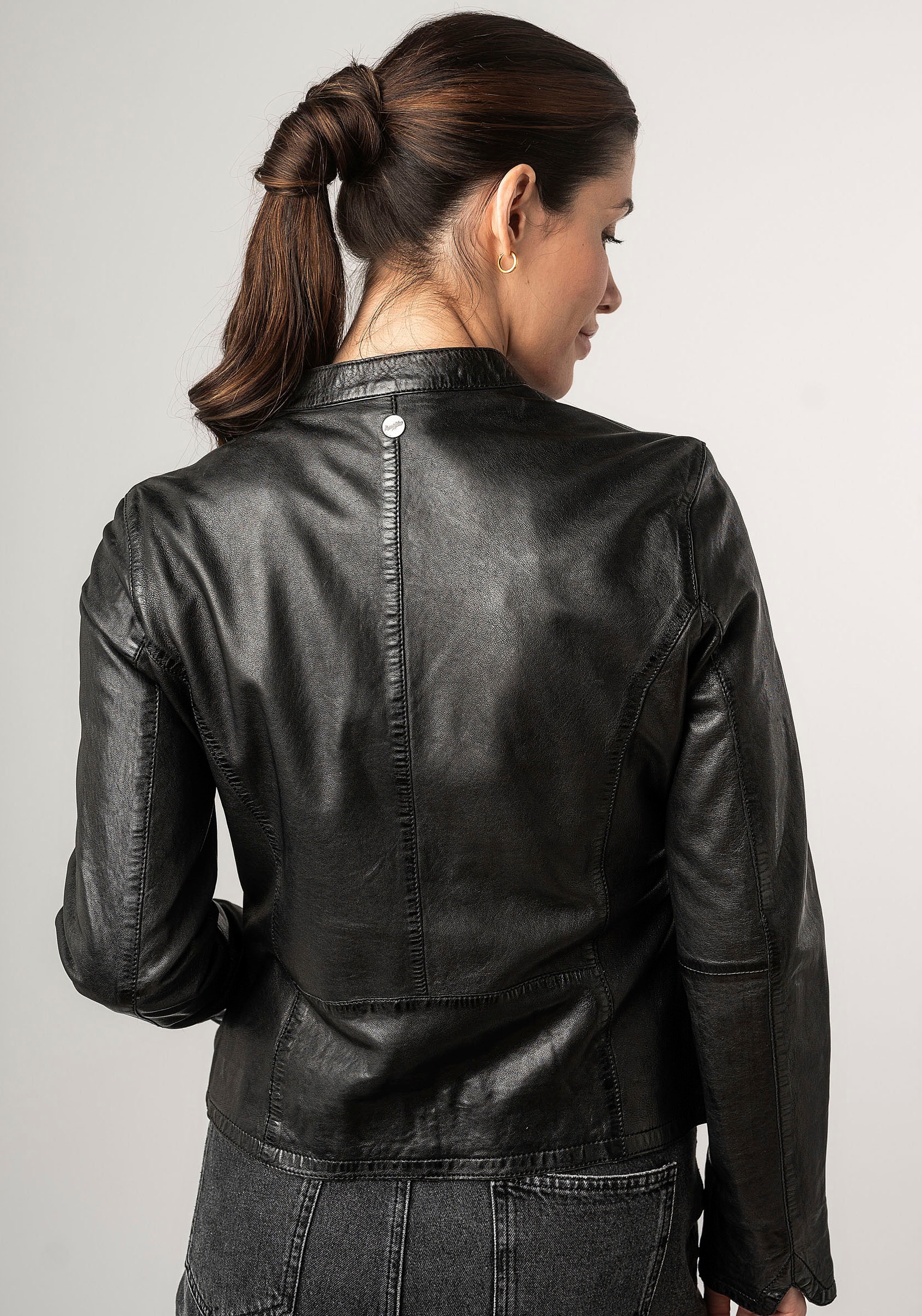 Mauritius Lederjacke »MWAndriana«, mit Stehkragen