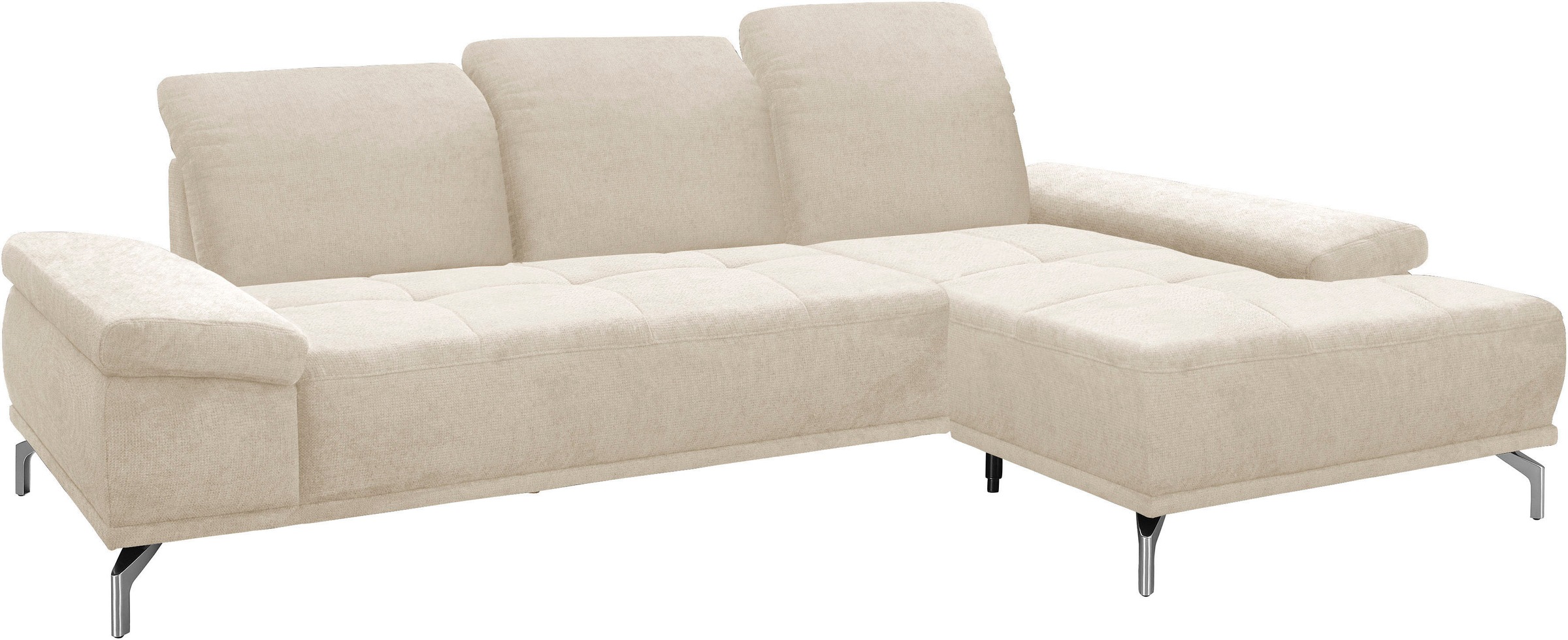 Places of Style Ecksofa »Caluna«, Inkl.Sitztiefenverstellung, wahlweise mit Kopf- und Armteilverstellung