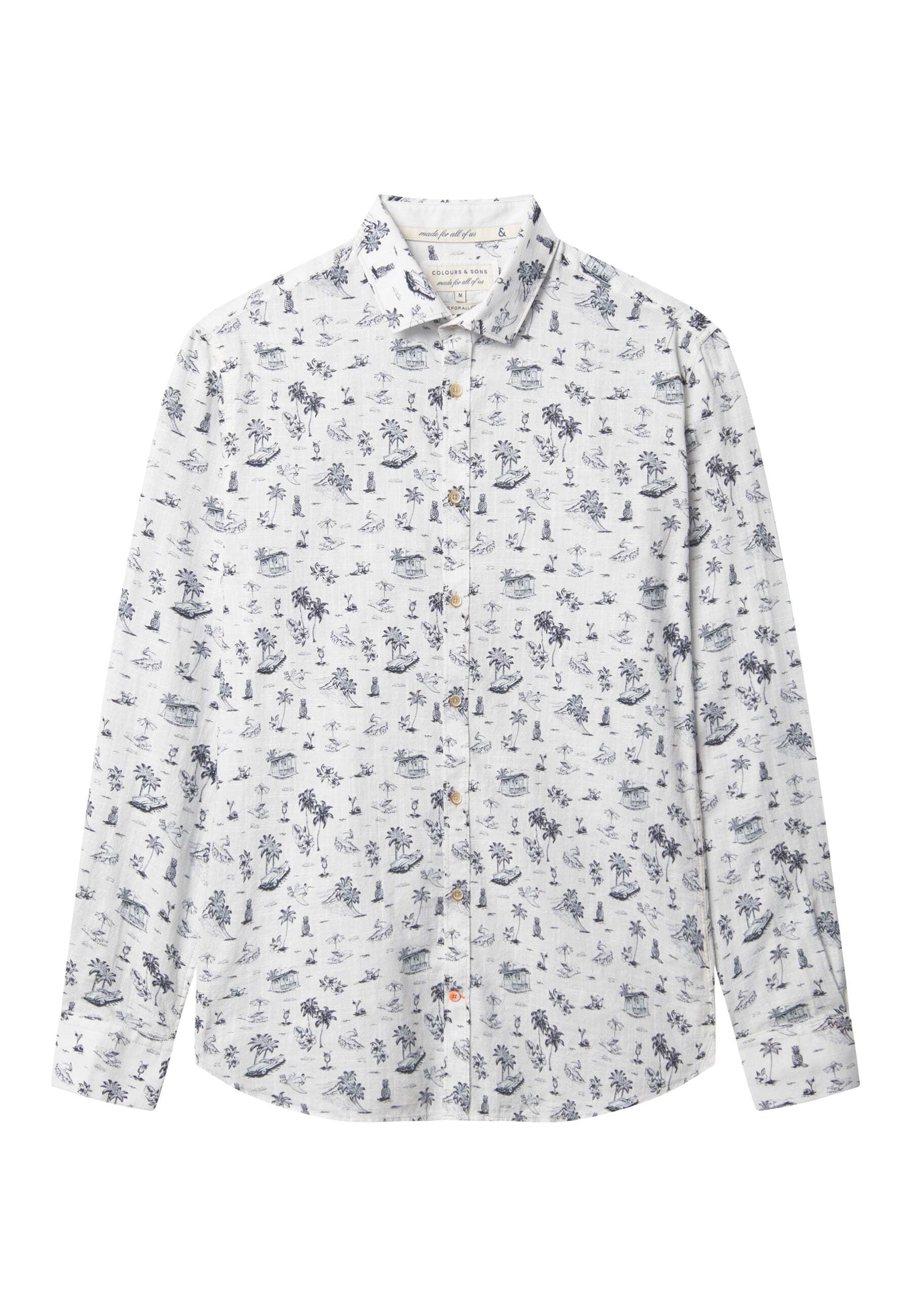 Langarmhemd »colours & sons Hemden Shirt-Beach Print«