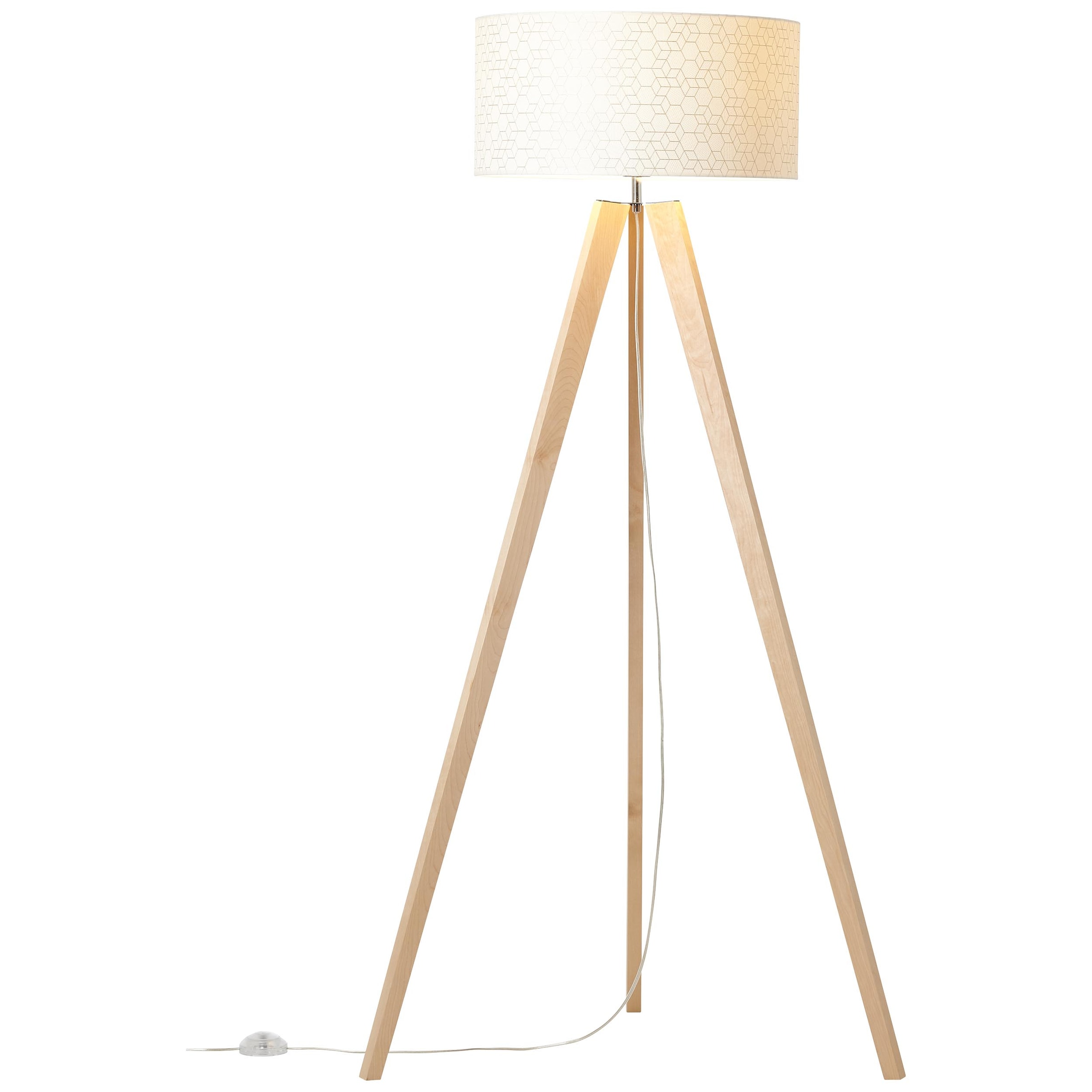 Brilliant Stehlampe »Galance«, 1 flammig-flammig, 158 cm Höhe, Ø 50 cm,  E27, Holz/Textil, holz hell/weiss online kaufen | Jelmoli-Versand