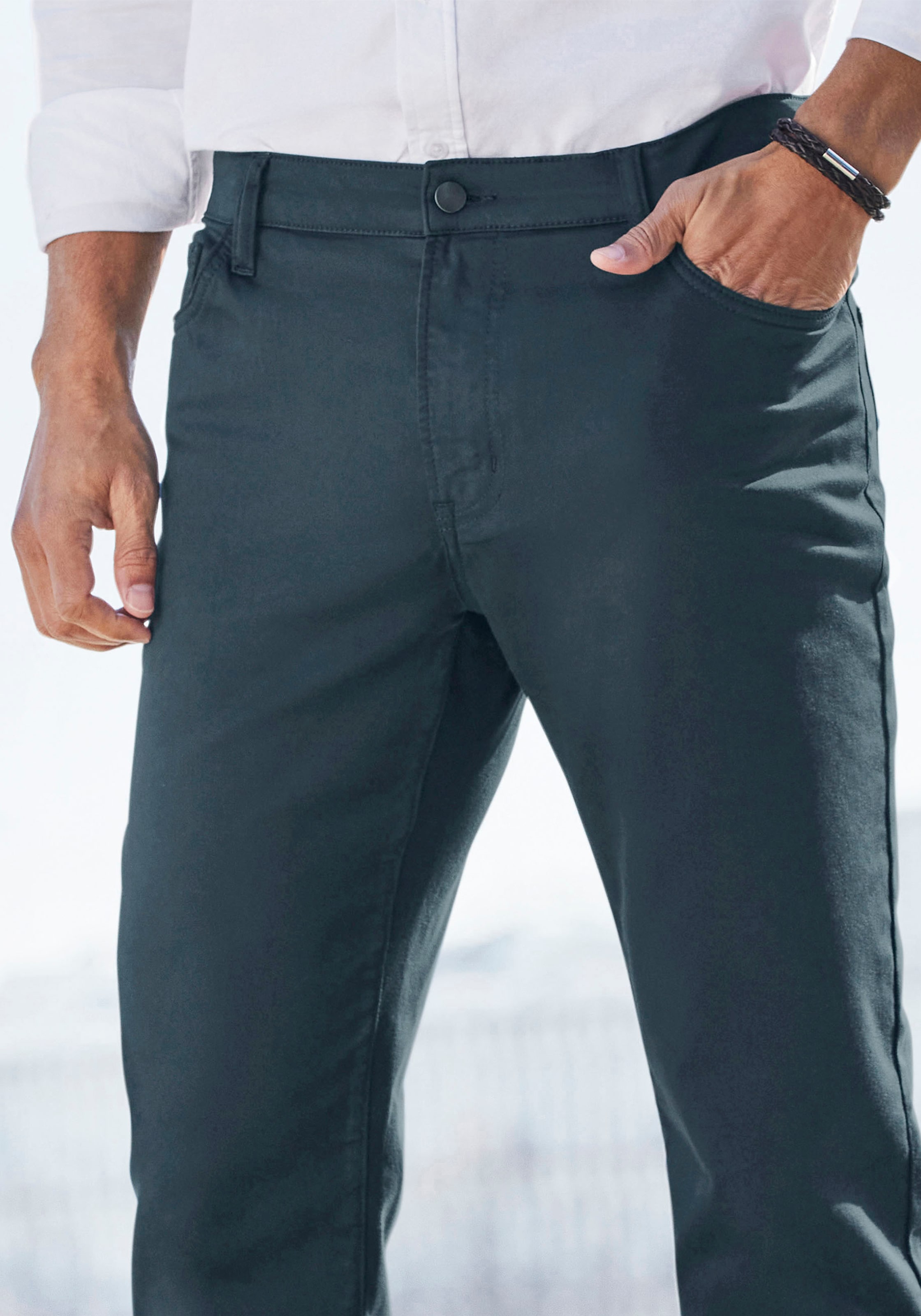 John Devin Chinohose »regular-fit, 5-Pocket-Hose«, aus elastischer Baumwoll-Qualität