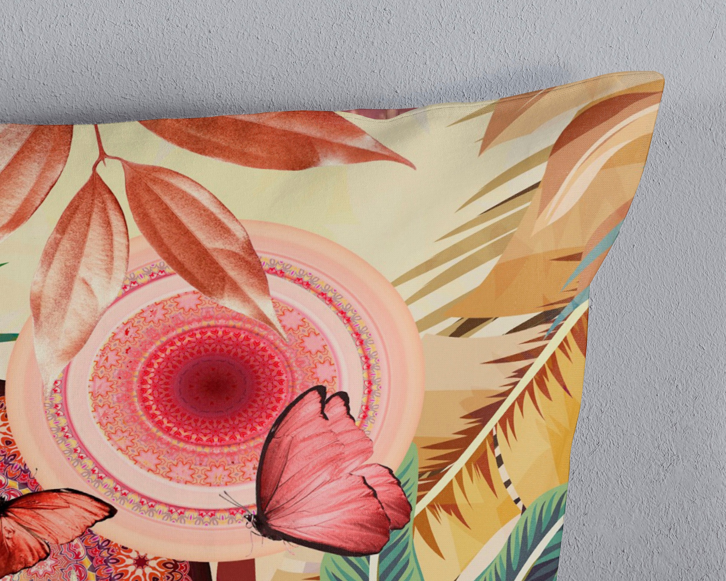 hip Wendebettwäsche »Jimena«, Mako-Satin, 155x220, Reissverschluss, Wende, Schmetterlinge, Bunt