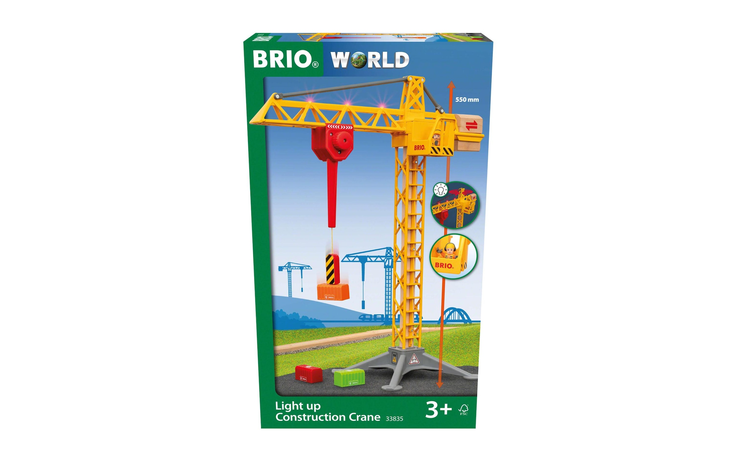 BRIO® Spielzeug-Eisenbahn »Baukran«