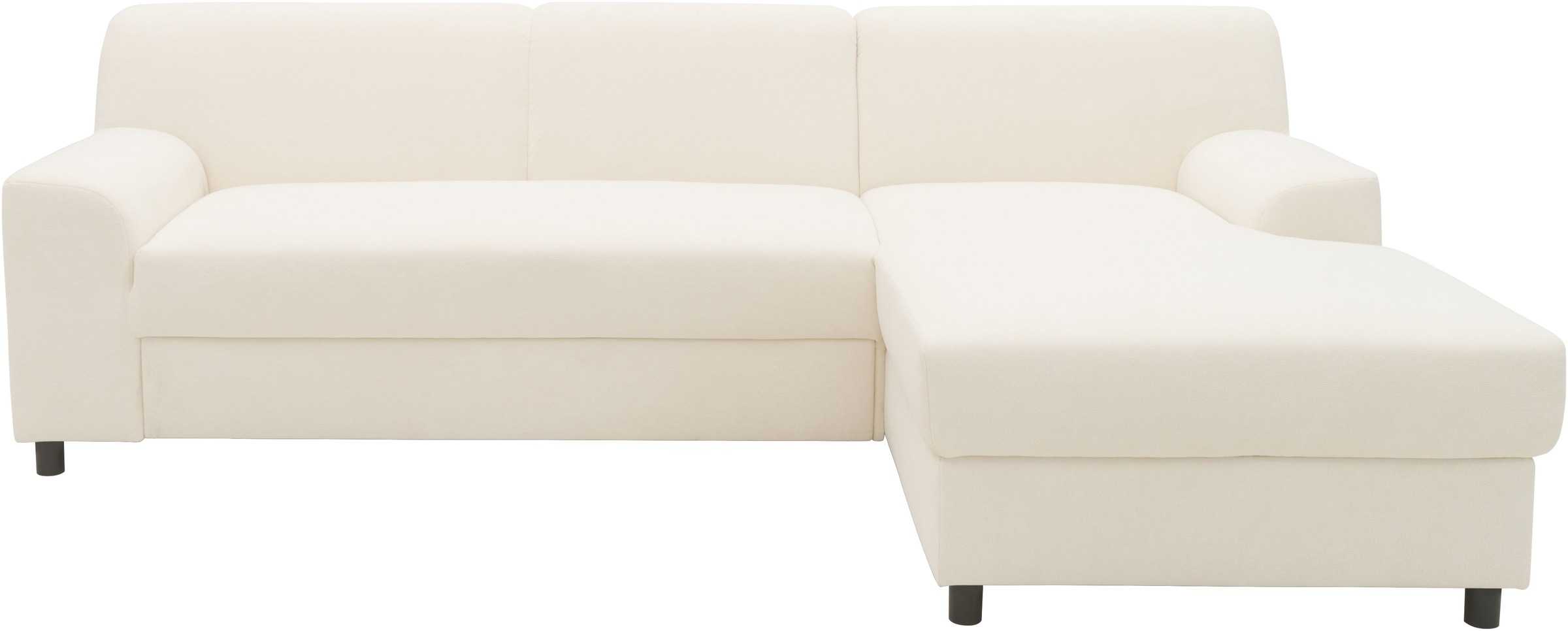 DOMO collection Ecksofa »Turah 2, L-Form, Cord oder Luxus-Microfaser, komfortabler Federkern«, B/T/H: 241/146/79 cm, incl. Zierkissen, wahlweise mit Bettfunktion