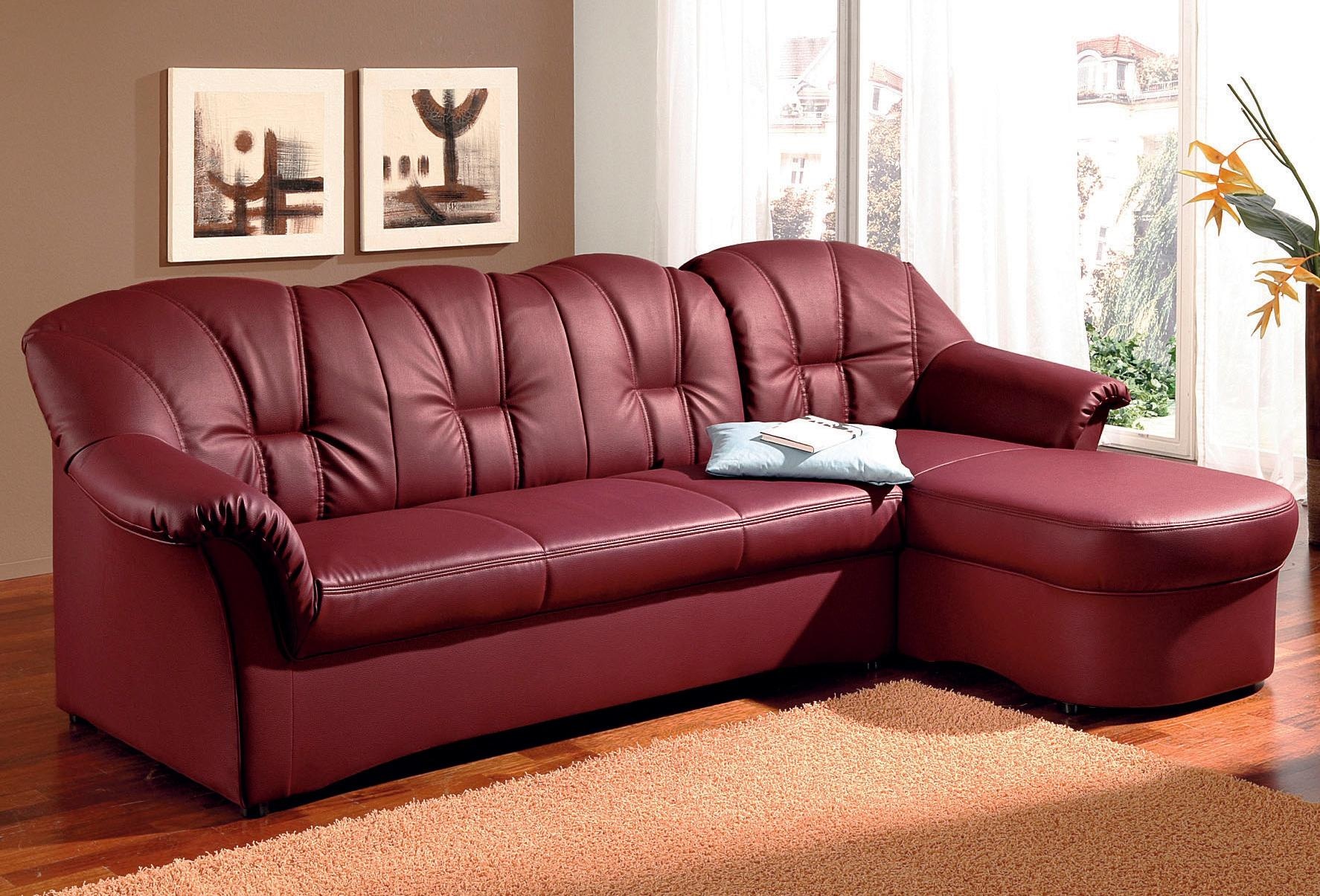 DOMO collection Ecksofa Papenburg L-Form, in grosser Farbvielfalt, wahlweise mit Bettfunktion