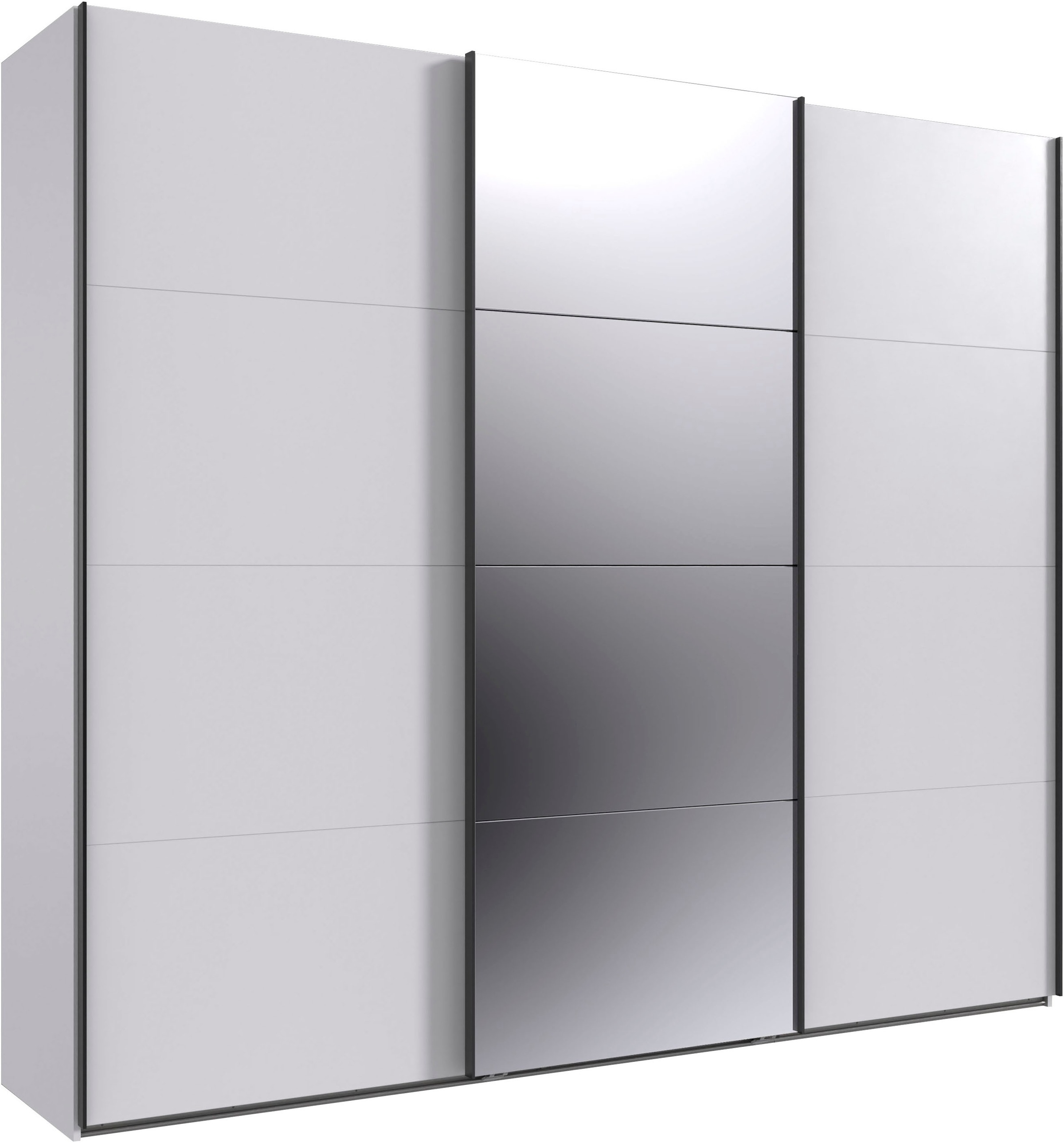 Wimex Kleiderschrank »Mugano, Made in Germany, Lieferung bis in Deine Etage und Stellort« wähle Deine Ausstattung: Basic oder Premium!, 3 Schwebetüren, grosse Grössen, mit oder ohne Spiegel, Metallgriffe