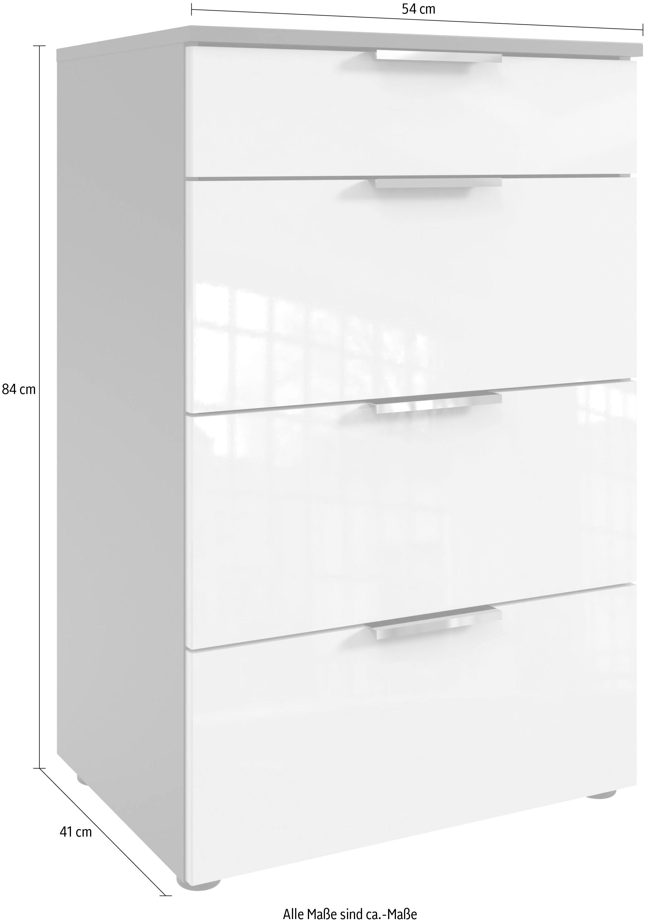 Wimex Schubkastenkommode »level36 D by fresh to go«, mit soft-close Funktion und Lackfronten, 4 Schubladen, Kommode hoch
