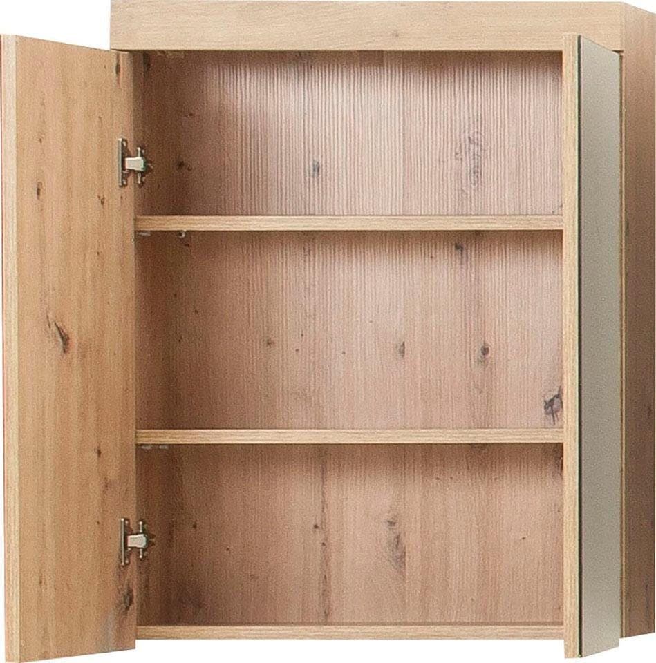 welltime Spiegelschrank »Avena«, Badezimmerschrank wahlweise mit Aufsatzleuchte - (B/T/H) 60/17/77 cm