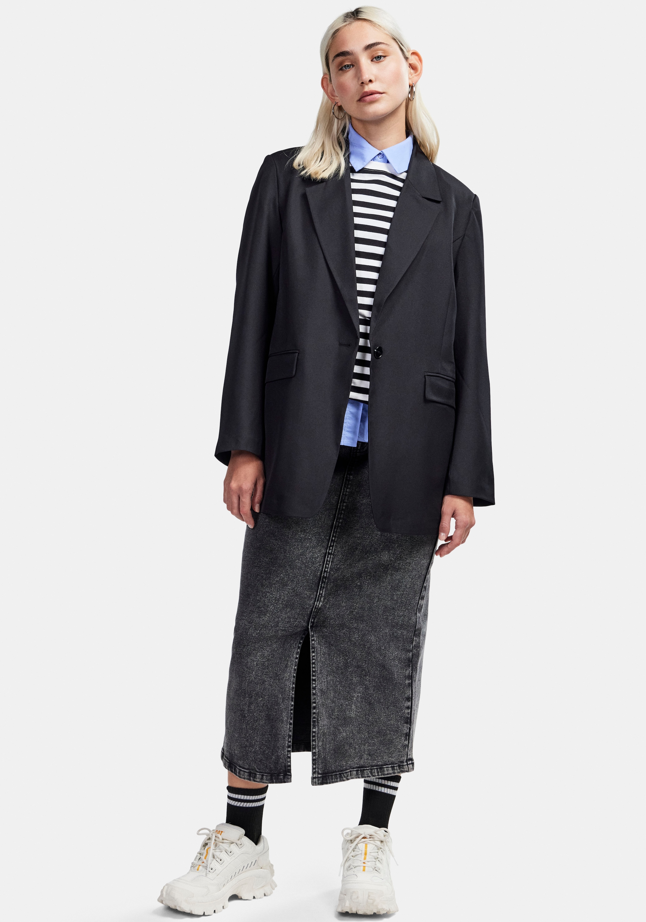 pieces Longblazer »PCBOSELLA LS LOOSE BLAZER NOOS«, in leichter Oversize Form