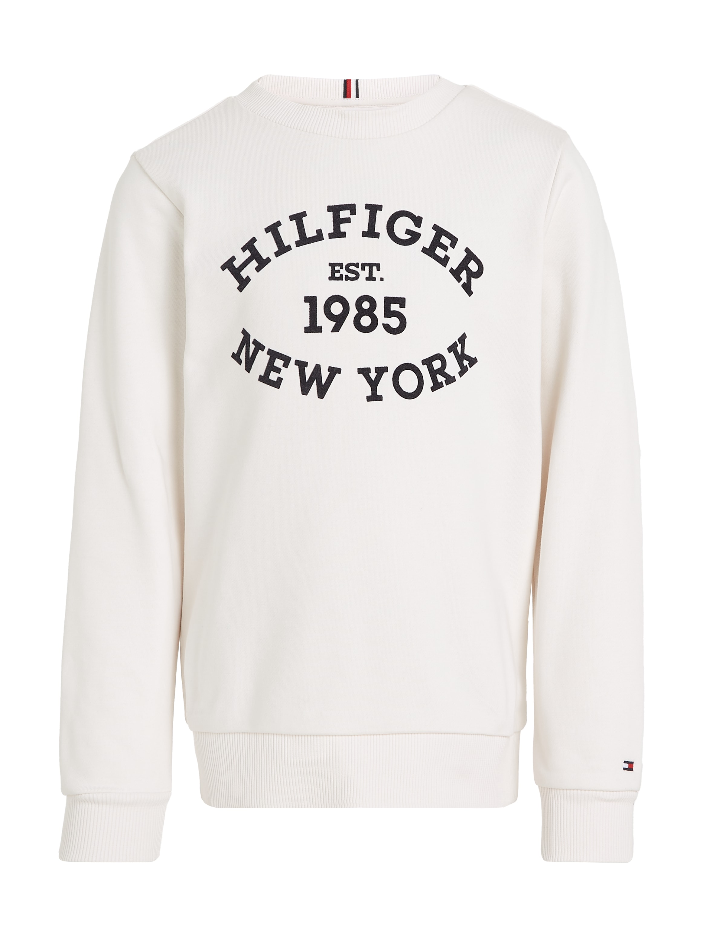 Tommy Hilfiger Sweatshirt »MONOTYPE FLOCK REG SWEATSHIRT«, Baby bis 2 Jahre; mit Frontprint; Rundhals, Langarm