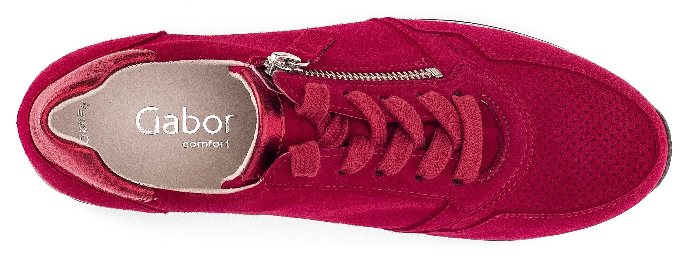 Gabor Keilsneaker »TURIN«, Freizeitschuh, Halbschuh, Schnürschuh mit Wechselfussbett, H-Weite