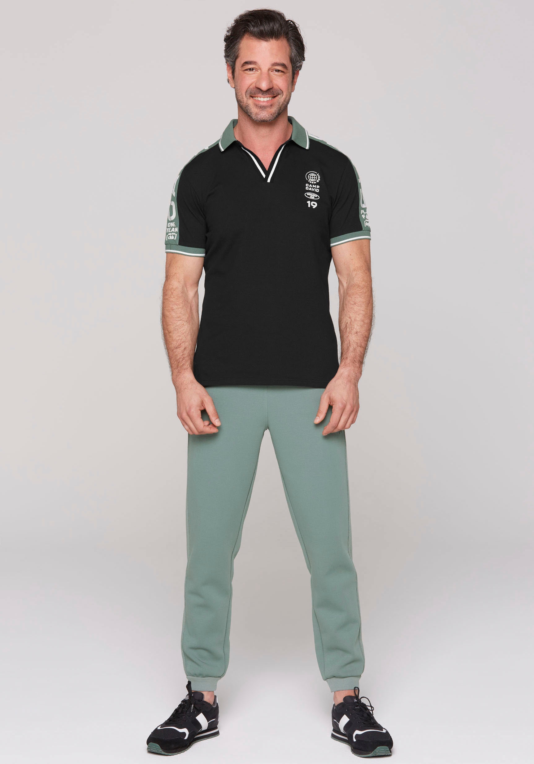 CAMP DAVID Poloshirt, mit Logodrucken