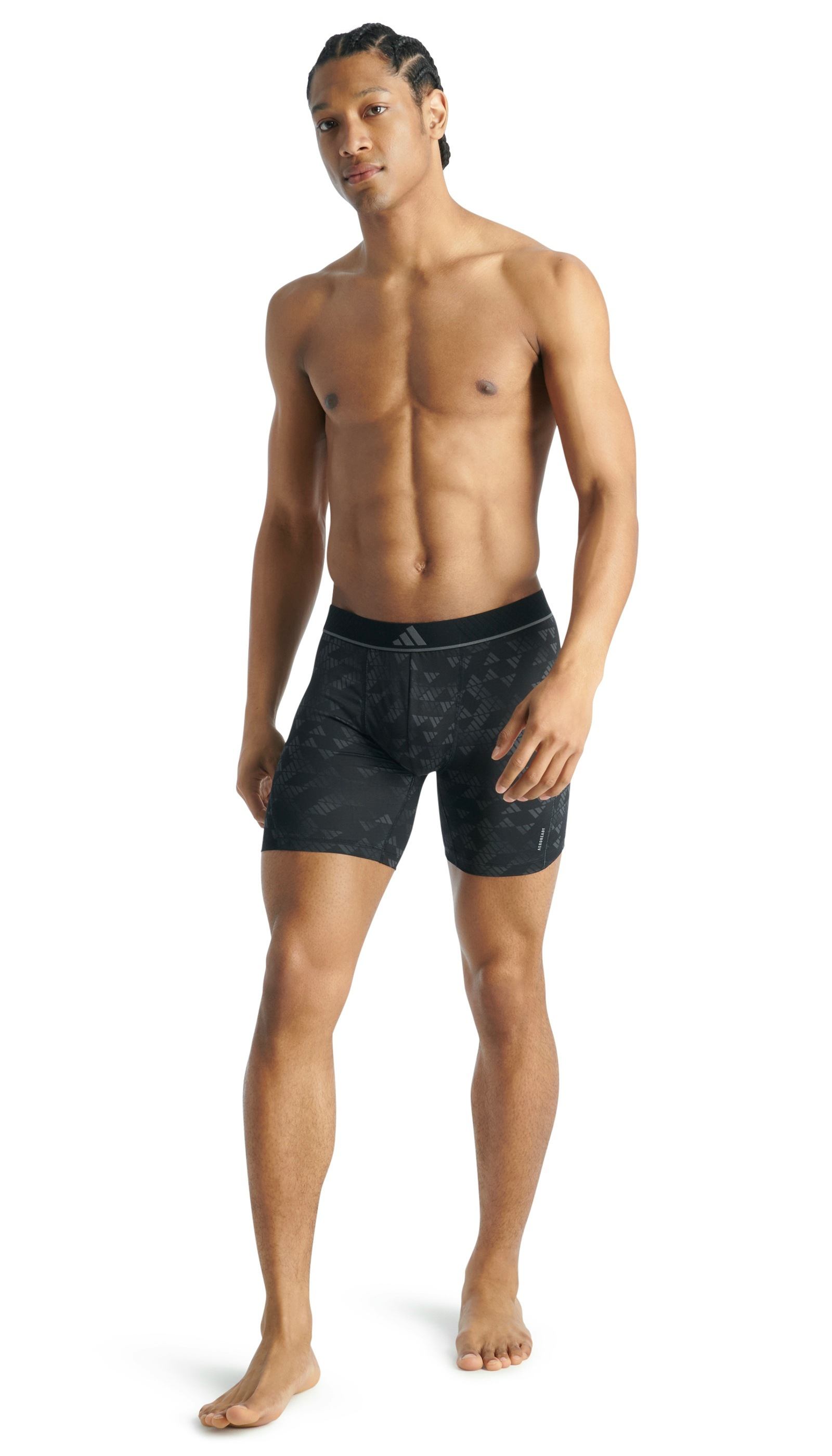 adidas Sportswear Langer Boxer »Active Micro Flex«, (3er Pack), Logo-Bund, elastisch, Mikrofaser, ohne Eingriff