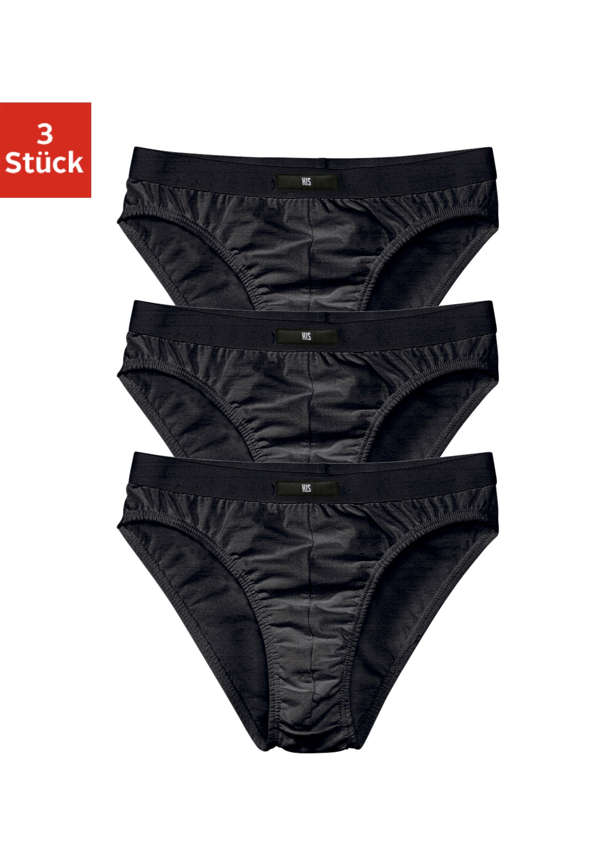 H.I.S Slip Packung, 3 Stk. mit H.I.S Logo vorn