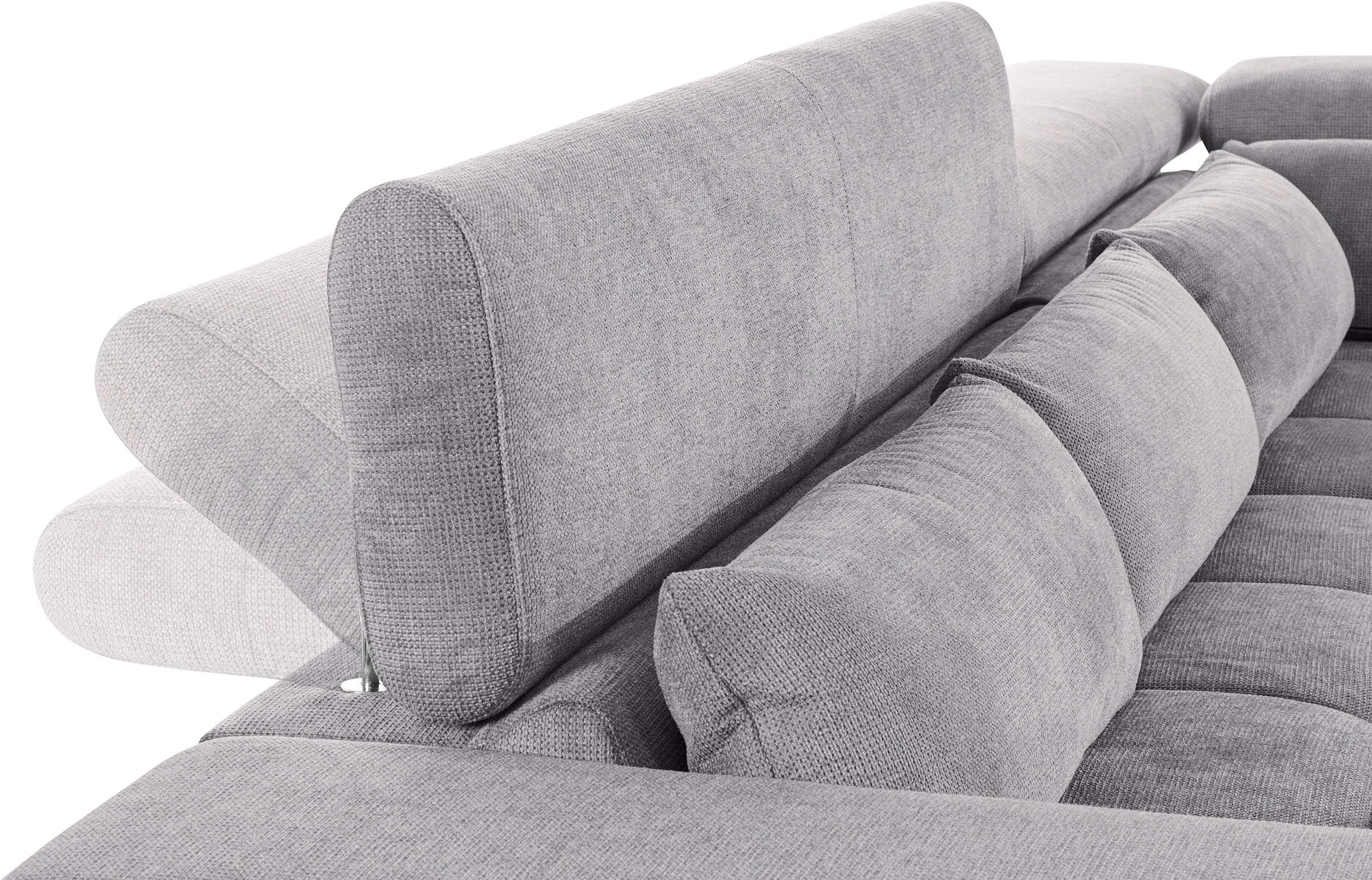 COTTA Ecksofa »Orion L-Form«, mit Kopfteilverstellung & 5 Nierenkissen