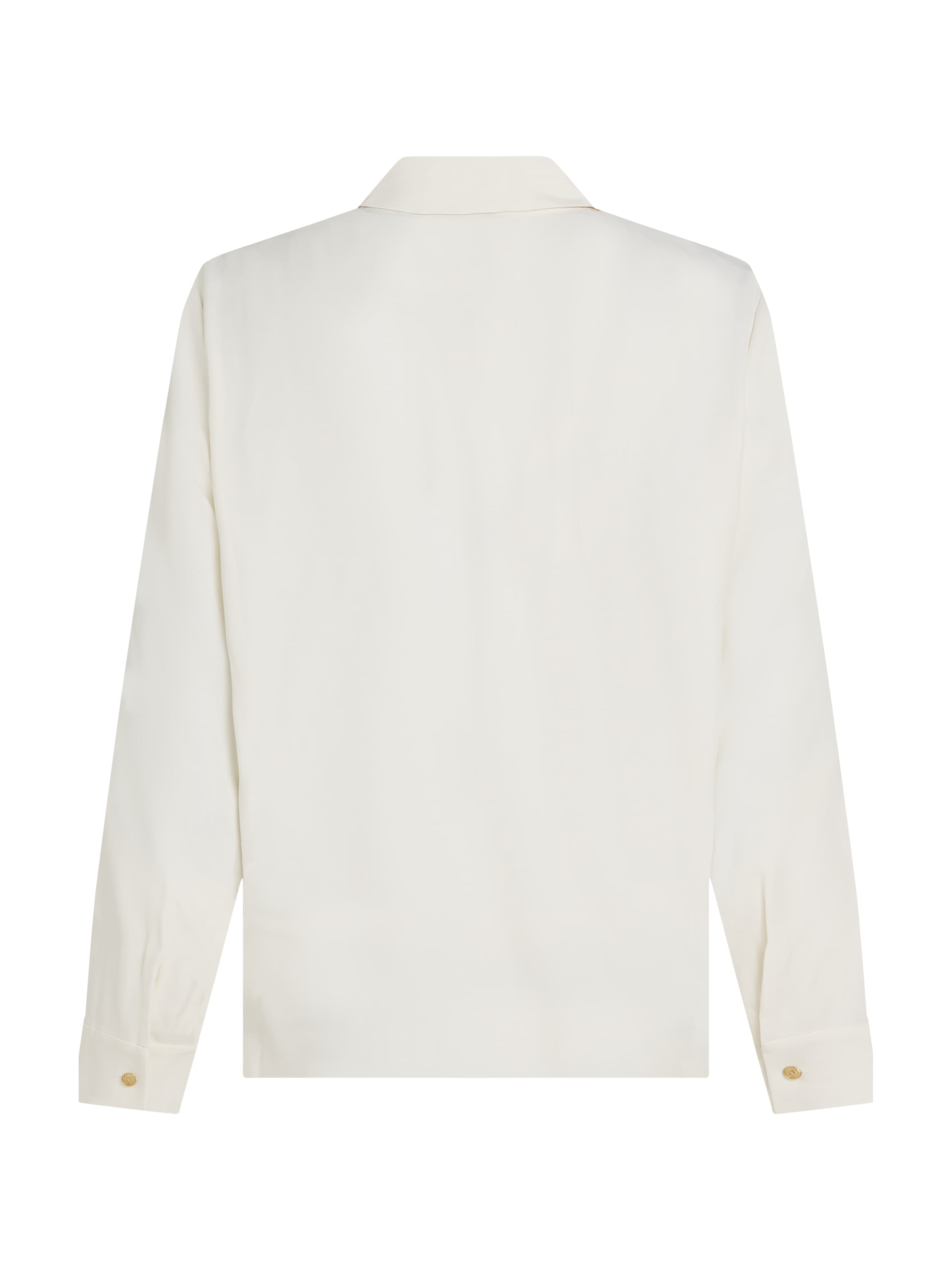 Tommy Hilfiger Hemdbluse »SOFT VISCOSE REGULAR LS SHIRT«, in Unifarbe, mit Metalllabel