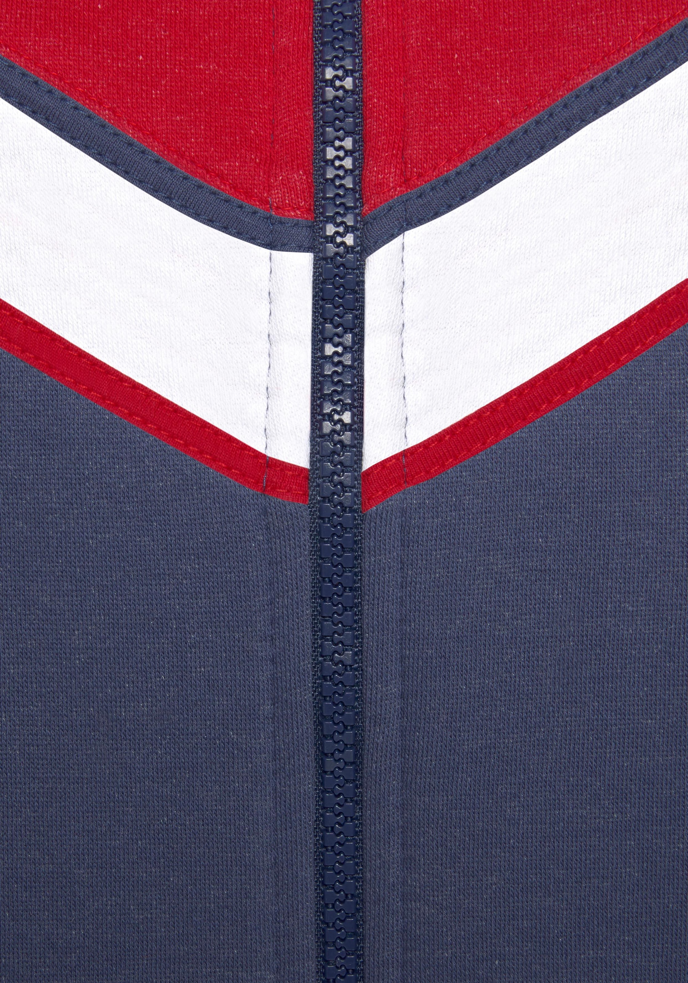H.I.S Sweatjacke, mit Kontraststreifen, Loungewear