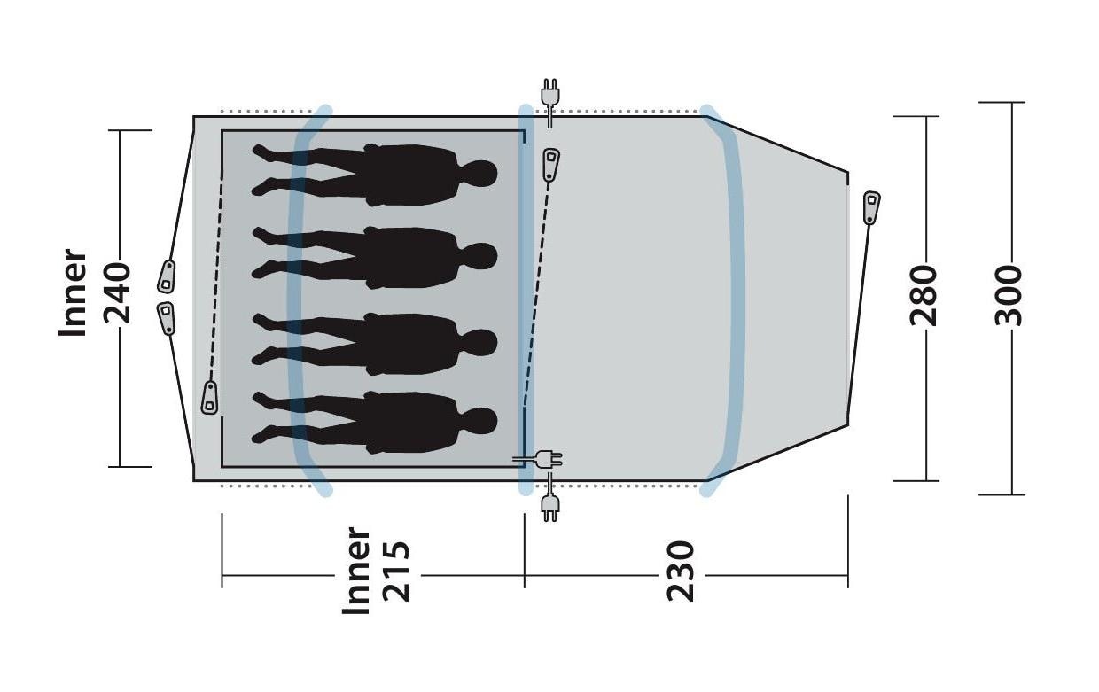 Outwell Tunnelzelt »Starhill 4A«, 4 Personen