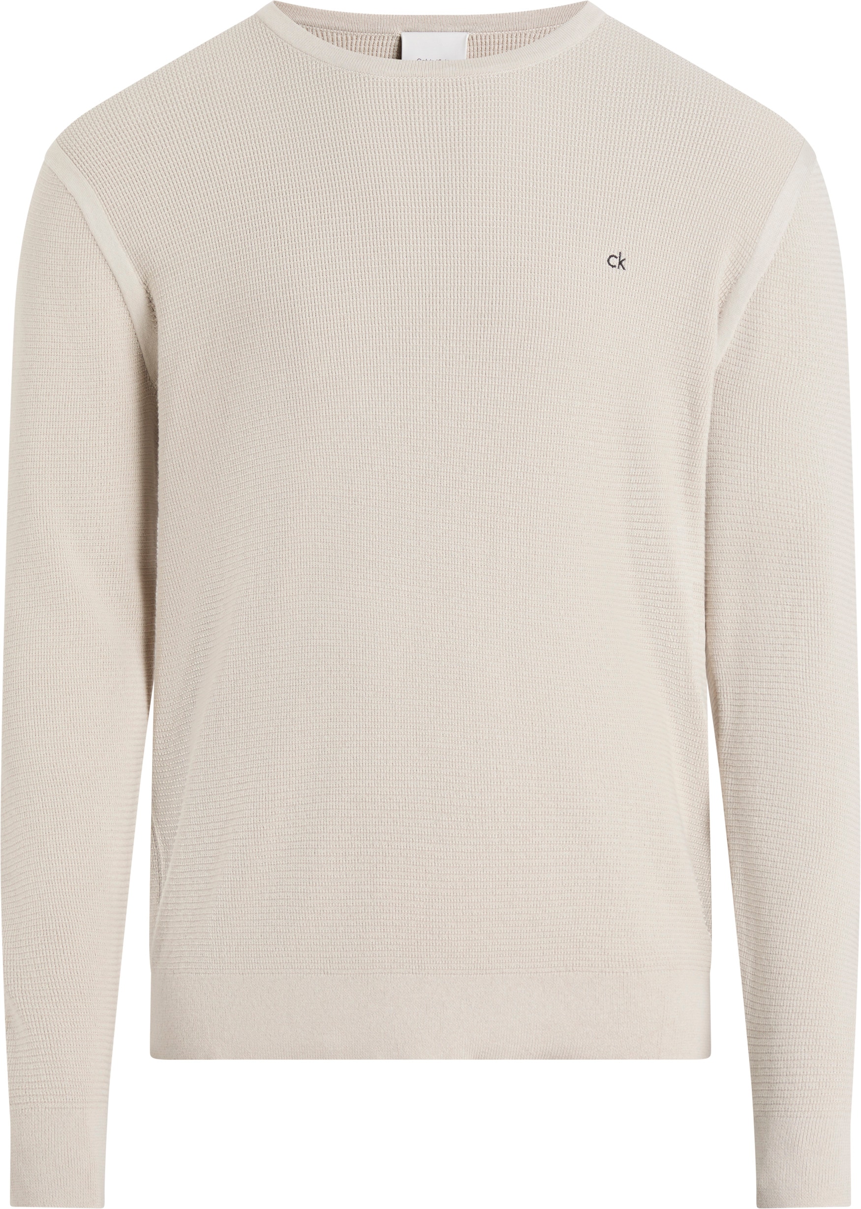 Calvin Klein Rundhalspullover »MICRO WAFFLE TEXTURE CN SWEATER«, mit Waffelstruktur