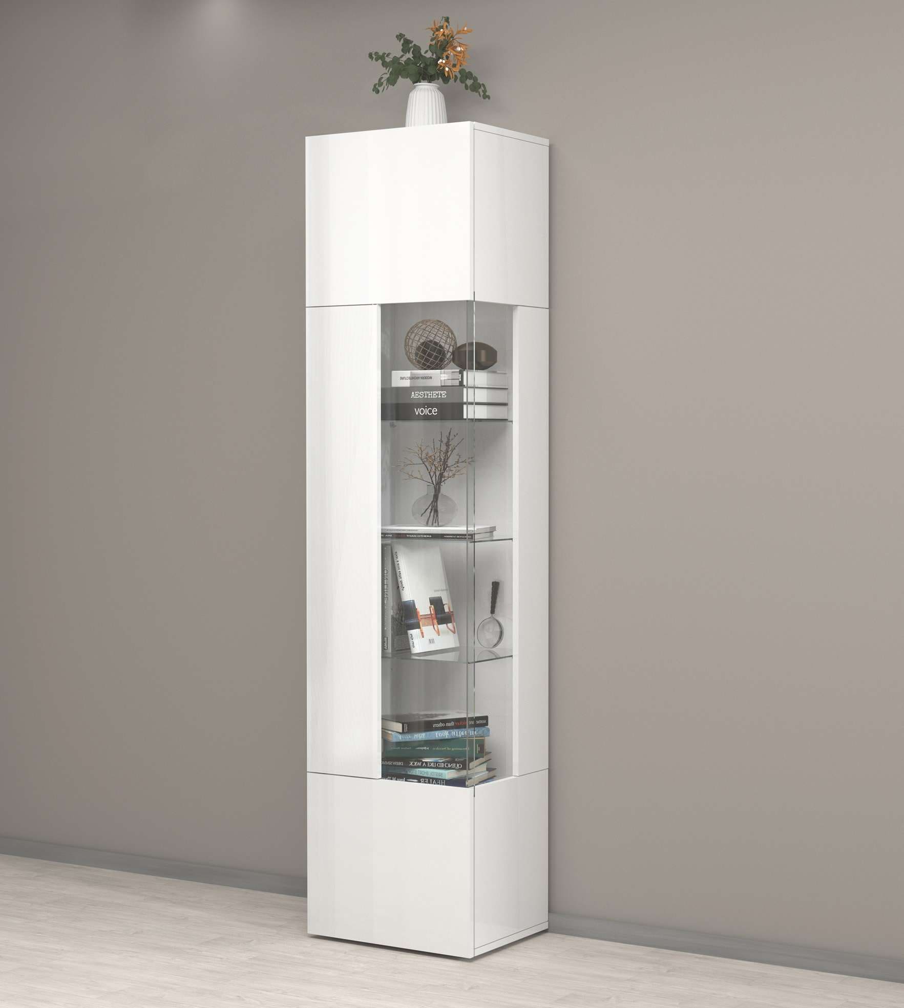 INOSIGN Vitrine »Egypt«, komplett hochglanz lackiert, 1 Glastür mit 3 Glasböden