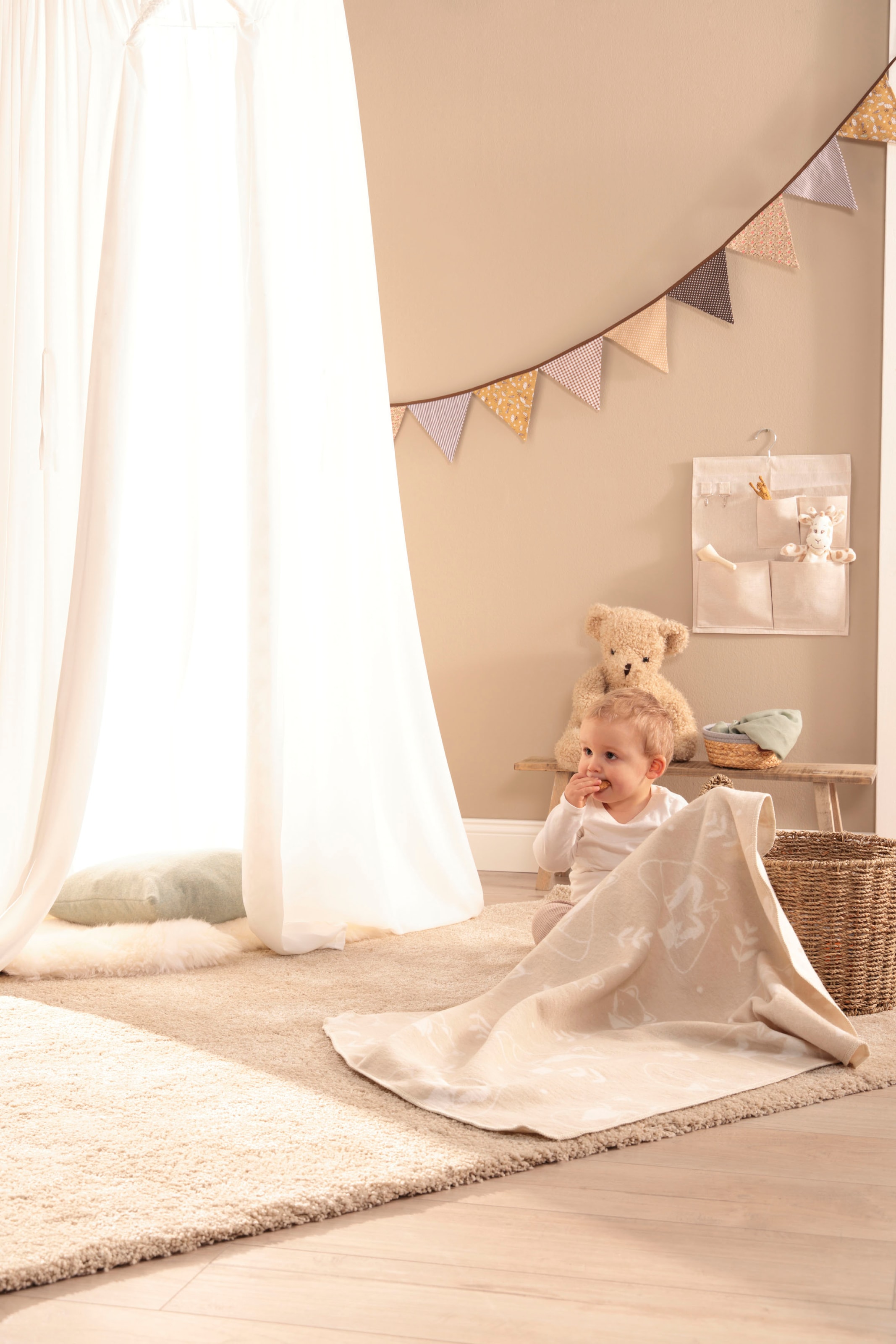 Biederlack Babydecke »Babydecke Little Foxes«, Babydecke Little Foxes mit süssen Füchsen