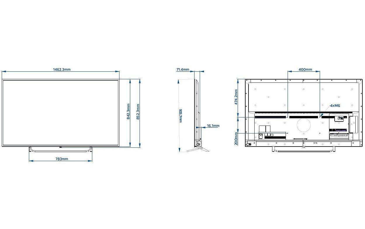 Philips LCD-LED Fernseher »65HFL6014U/12 65"«
