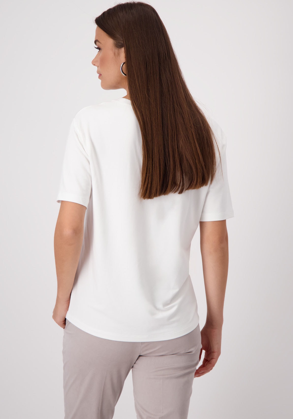 Monari Rundhalsshirt, mit Schmetterlingsdruck