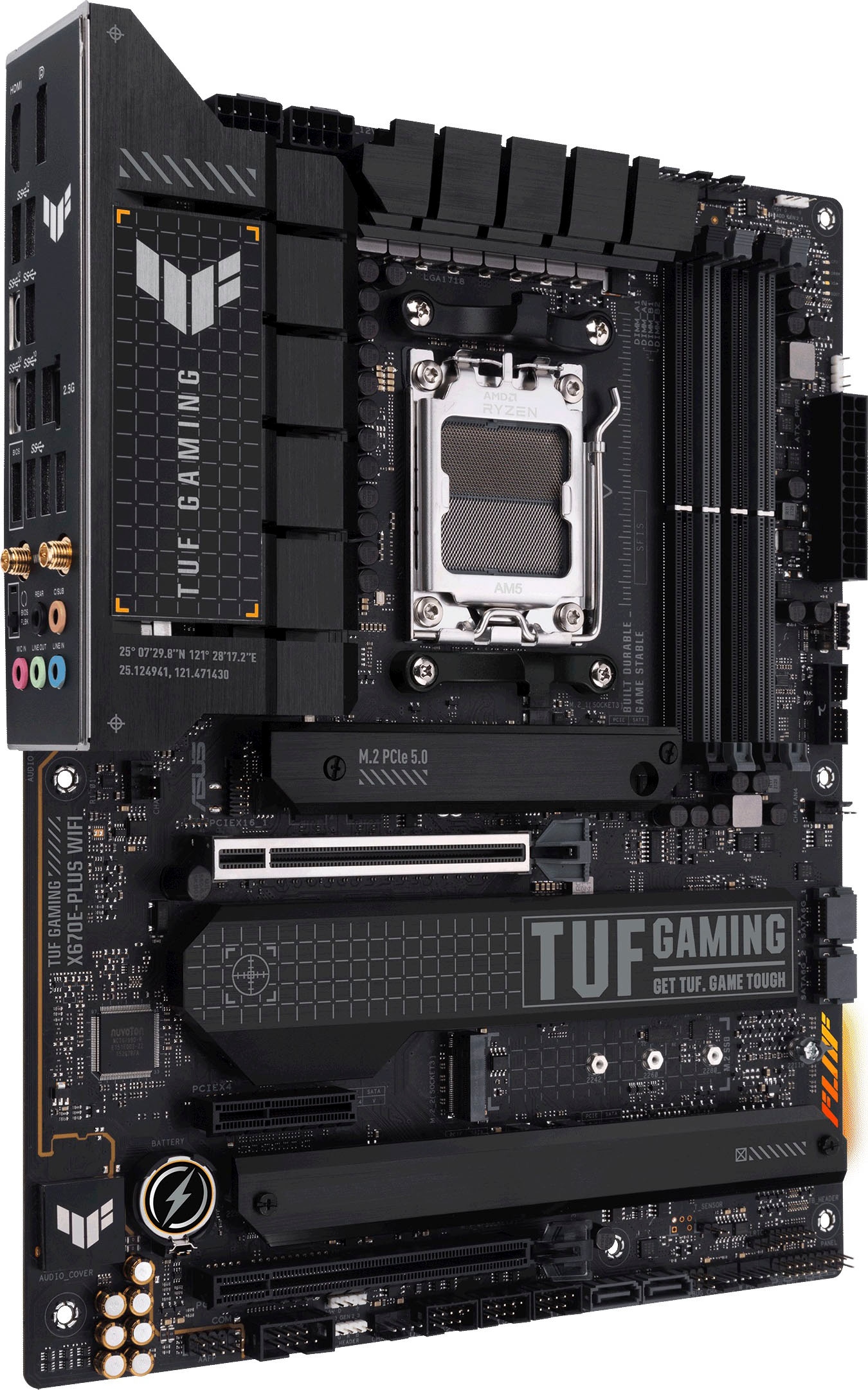 Asus Mainboard »TUF GAMING X670E-PLUS WIFI«, Ryzen 7000, ATX, PCIe 5.0, DDR5-Speicher, 4x M.2, WiFi 6E