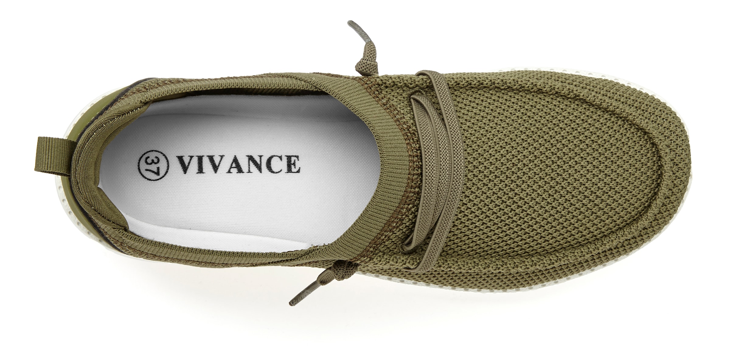 Vivance Sneaker »Freizeitschuh, Halbschuh,«, in Mesh-Optik zum Reinschlüpfen mit elastischen Schnürbändern VEGAN