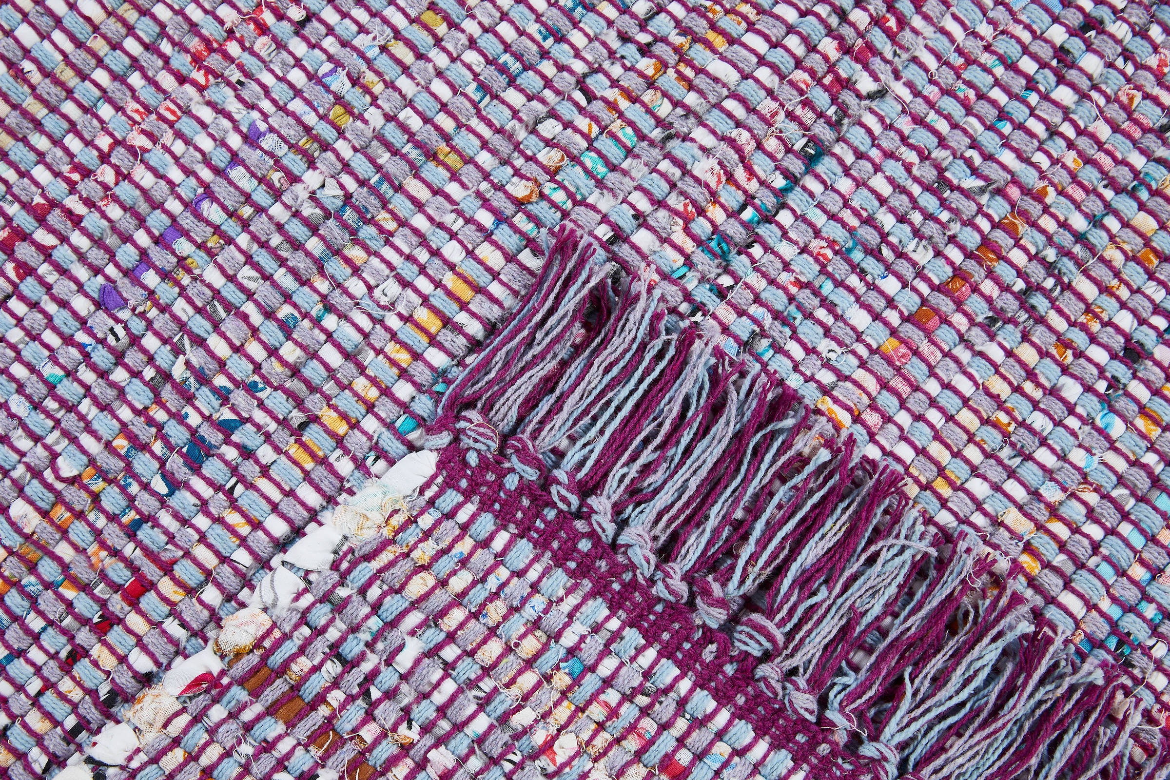 Andiamo Teppich »Frida«, rechteckig, 8 mm Höhe, Handweb Teppich, Fleckerl, reine Baumwolle, handgewebt, mit Fransen