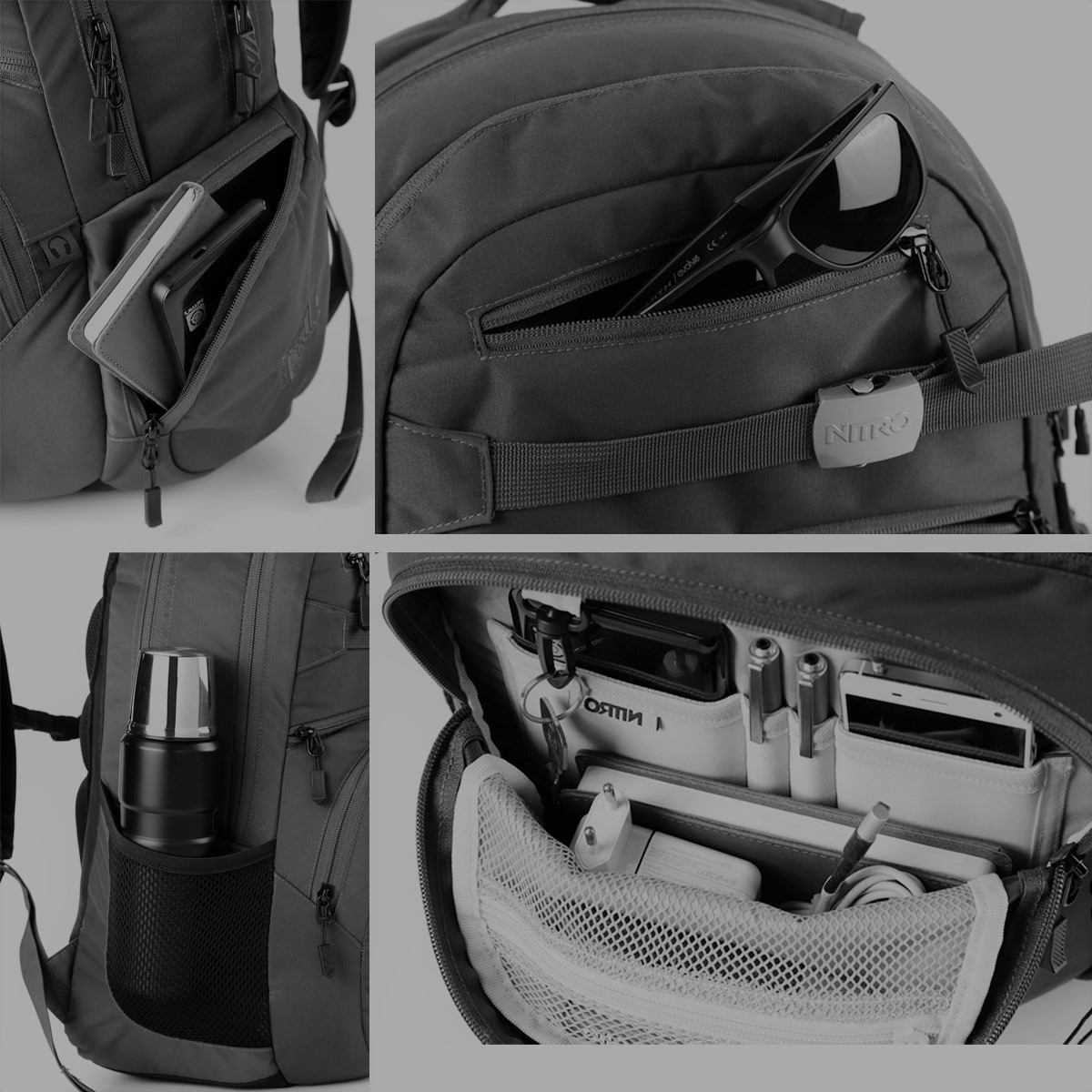 NITRO Schulrucksack »Hero«, Alltagsrucksack, Grosser Freizeitrucksack, Schule, Arbeit und Reise