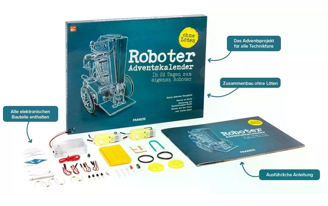 Franzis Adventskalender »Roboter«, ab 10 Jahren