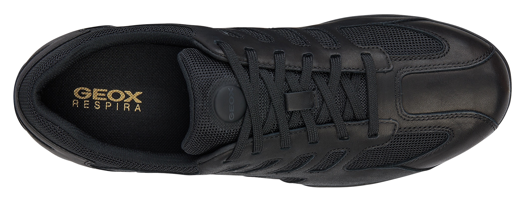 Geox Sneaker »U SNAKE 2.0 A«, mit dunkler Sohle, Freizeitschuh, Halbschuh, Schnürschuh