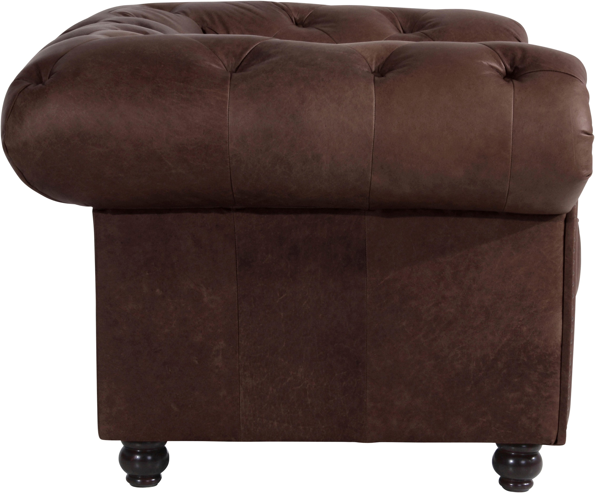 Max Winzer® Chesterfield-Sessel »Old England, Loungesessel, bequem, mit tollen Details«, Ledersessel mit Knopfheftung & Ziernägeln