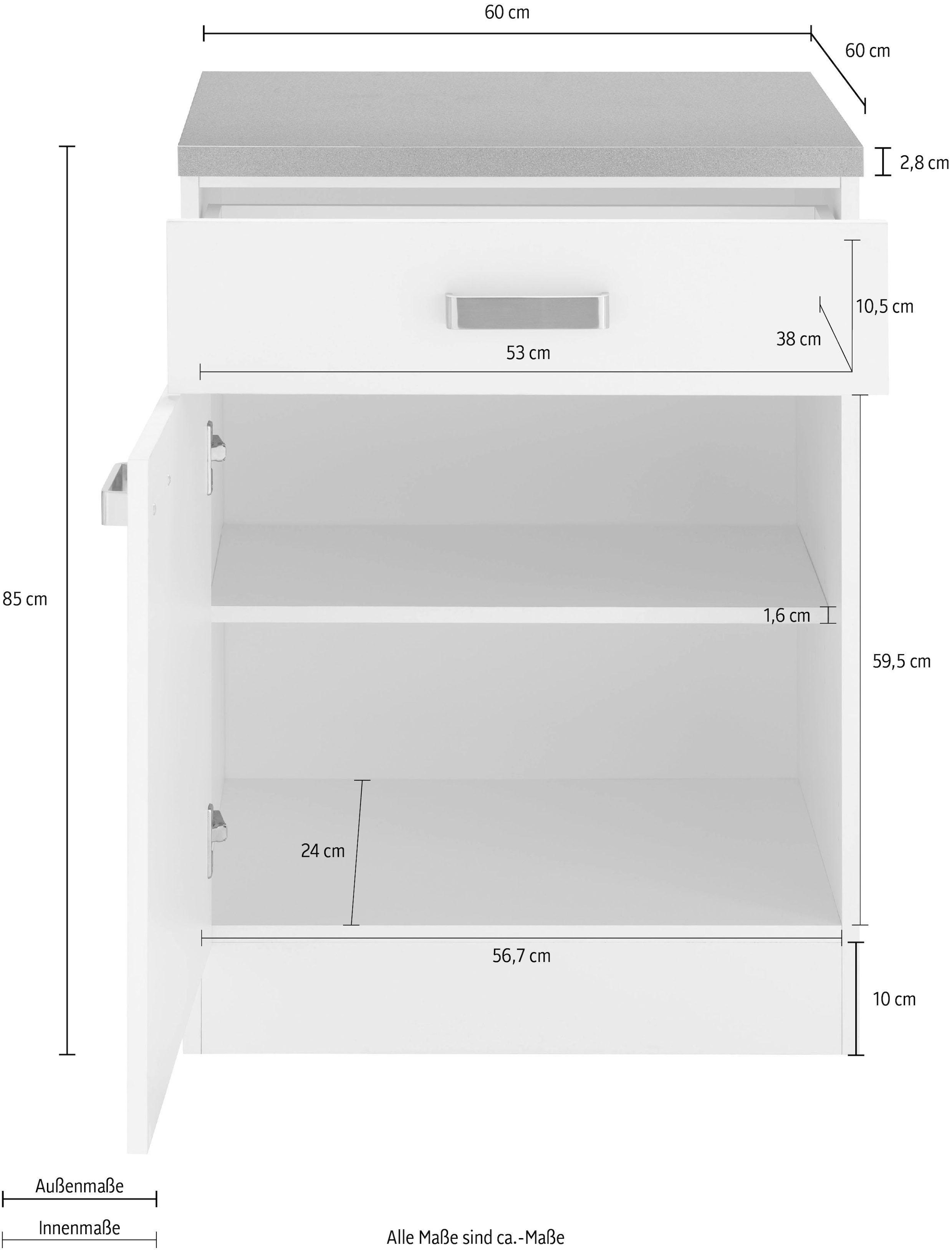 wiho Küchen Unterschrank »Husum«, 60 cm breit online shoppen |  Jelmoli-Versand
