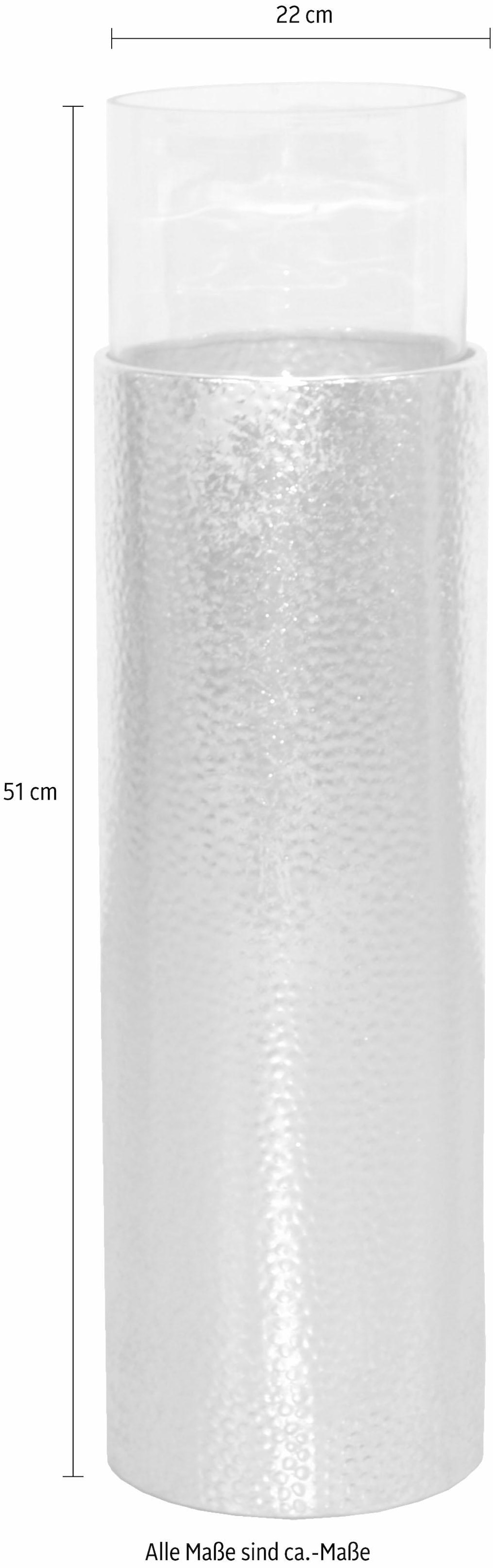 Home affaire Windlicht, aus mit | Metall, (1 Bodenwindlicht, für Glaseinsatz, St.), ideal kaufen Jelmoli-Versand Stumpenkerzen online